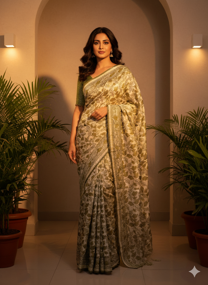 Cotton Printed Corporate Ease Saree – Simple Office Sophistication