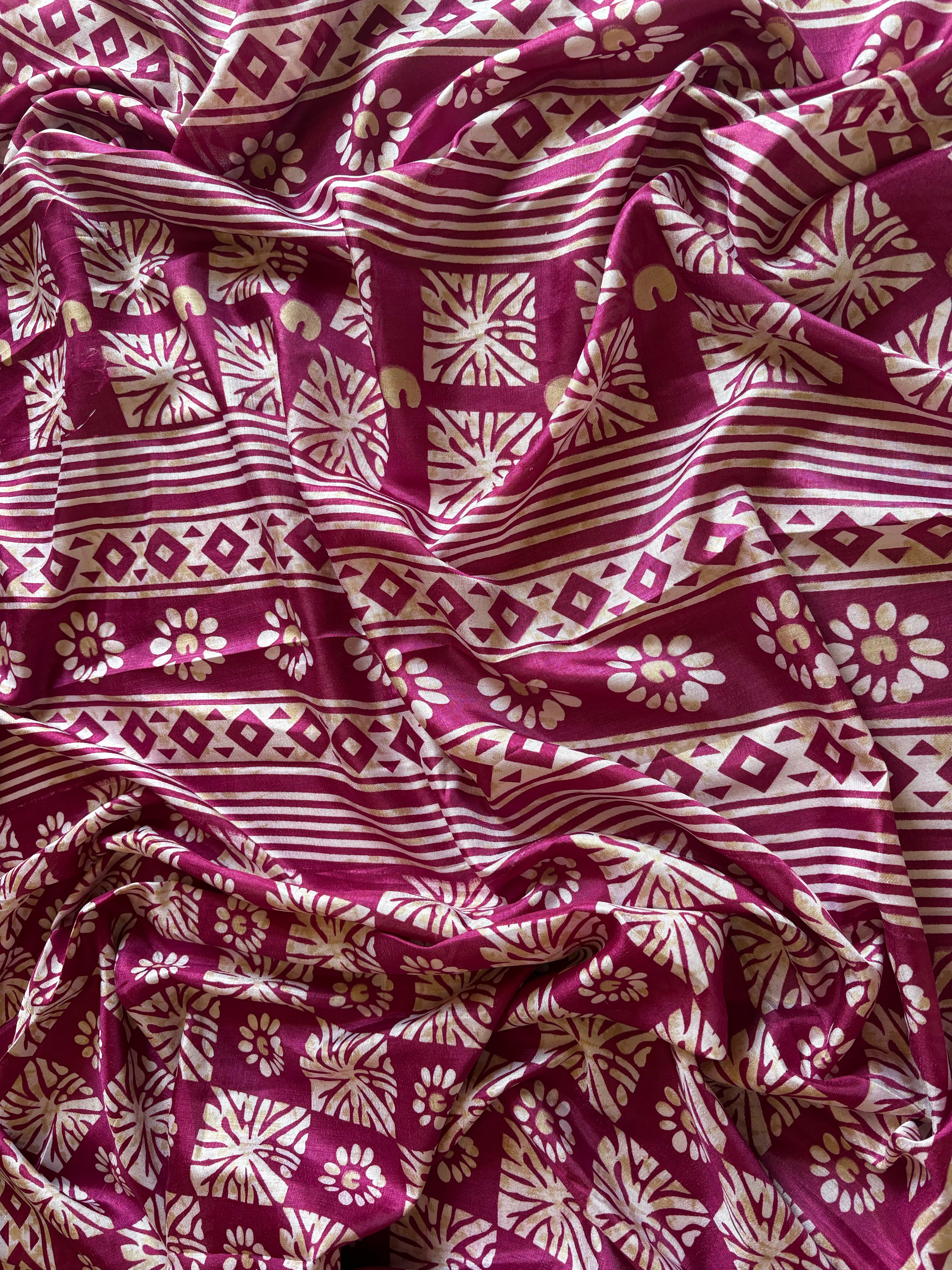Wine Dola Silk Saree