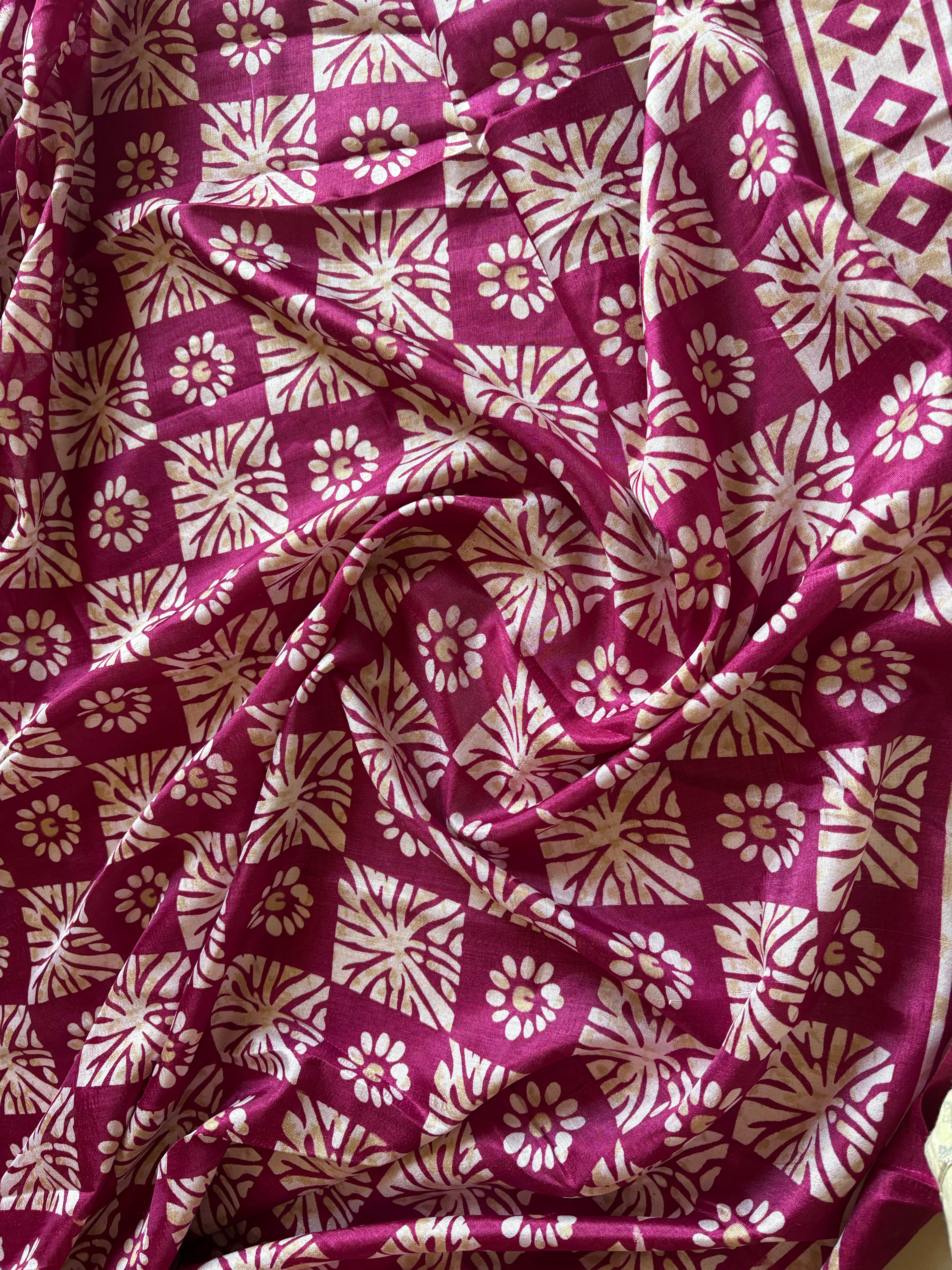 Wine Dola Silk Saree