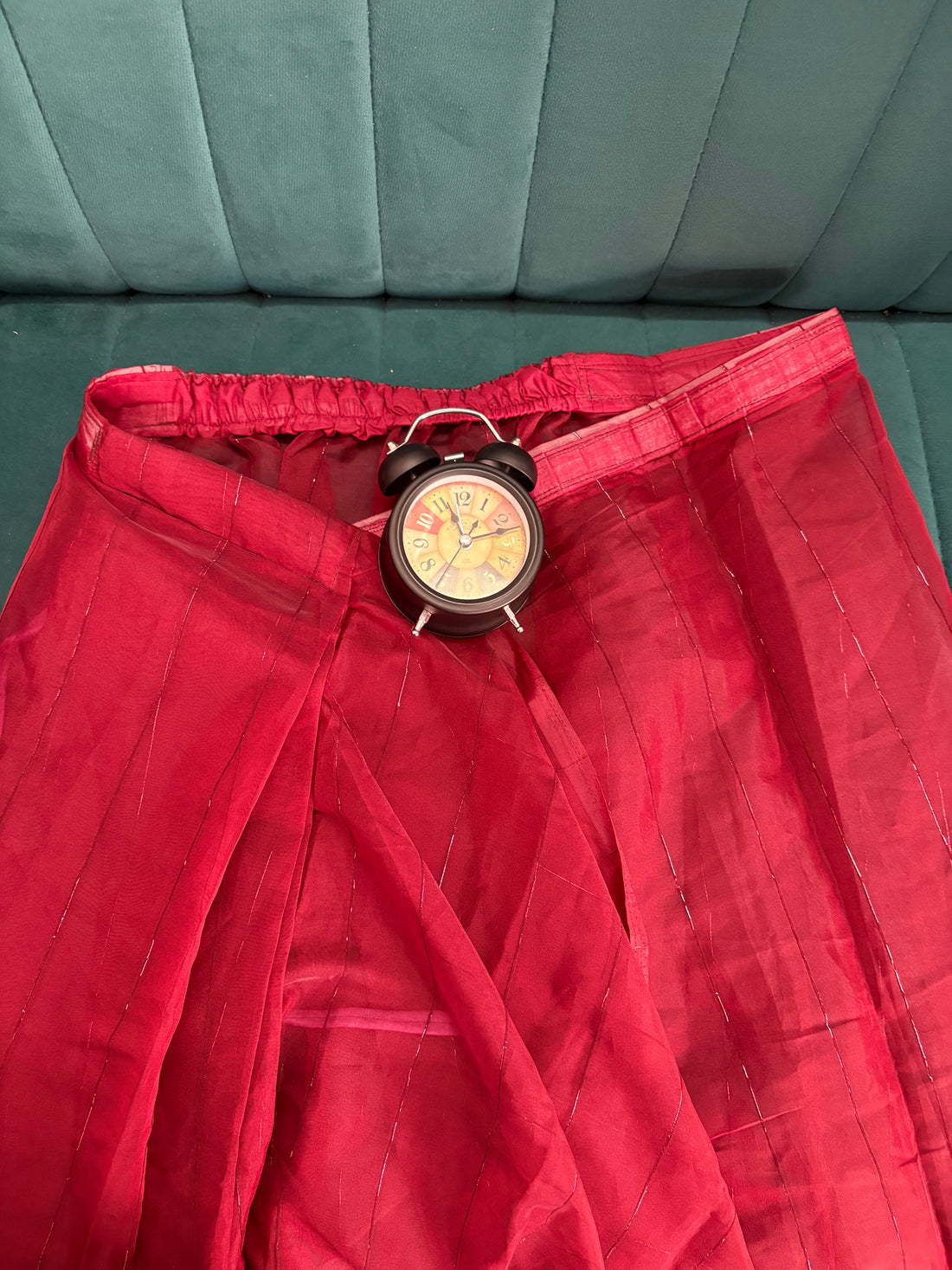 Maroon Organza Saree