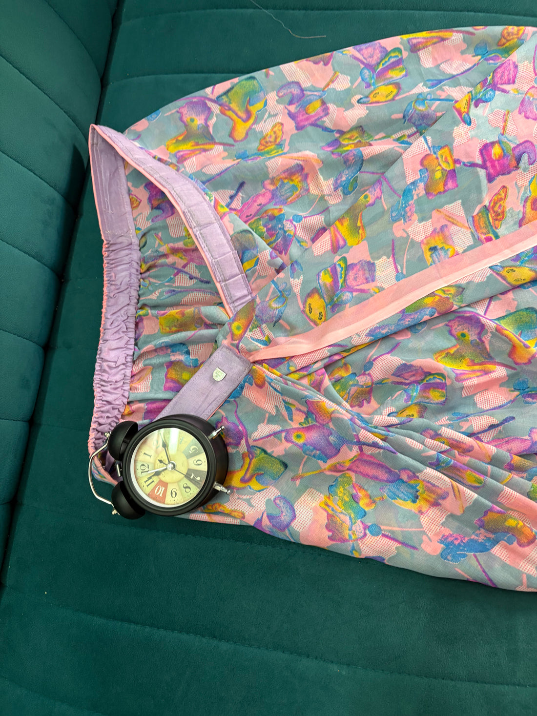 Pink Multicolor Printed Saree