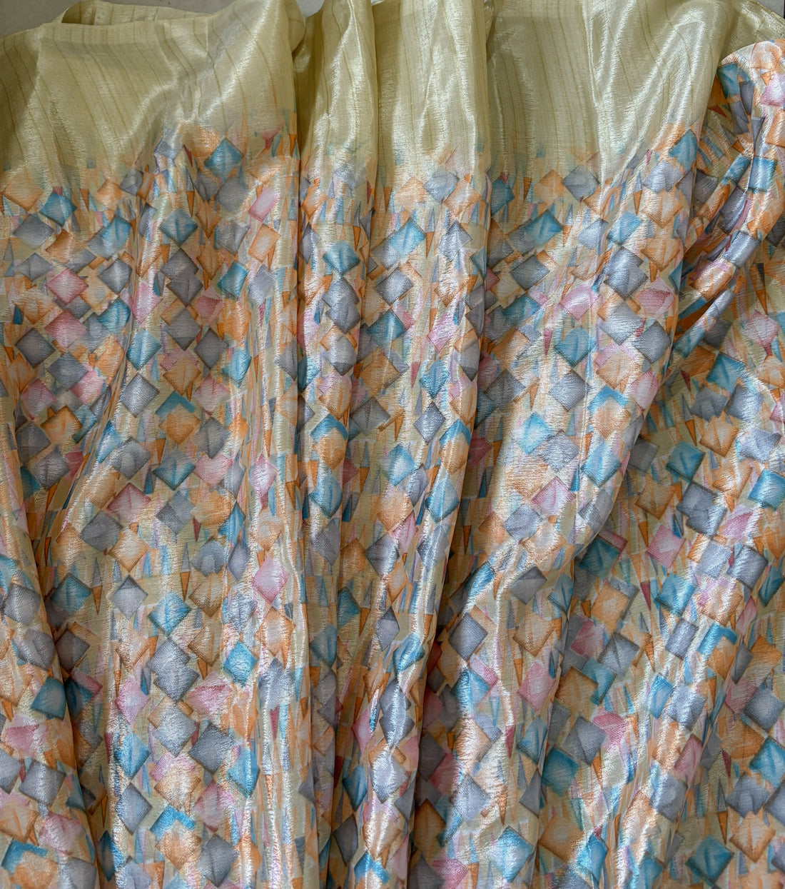 Multicolor Printed Shiny Saree