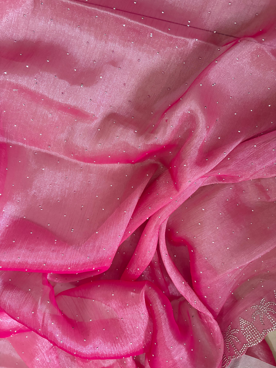 Pink Tissue Party Wear Saree