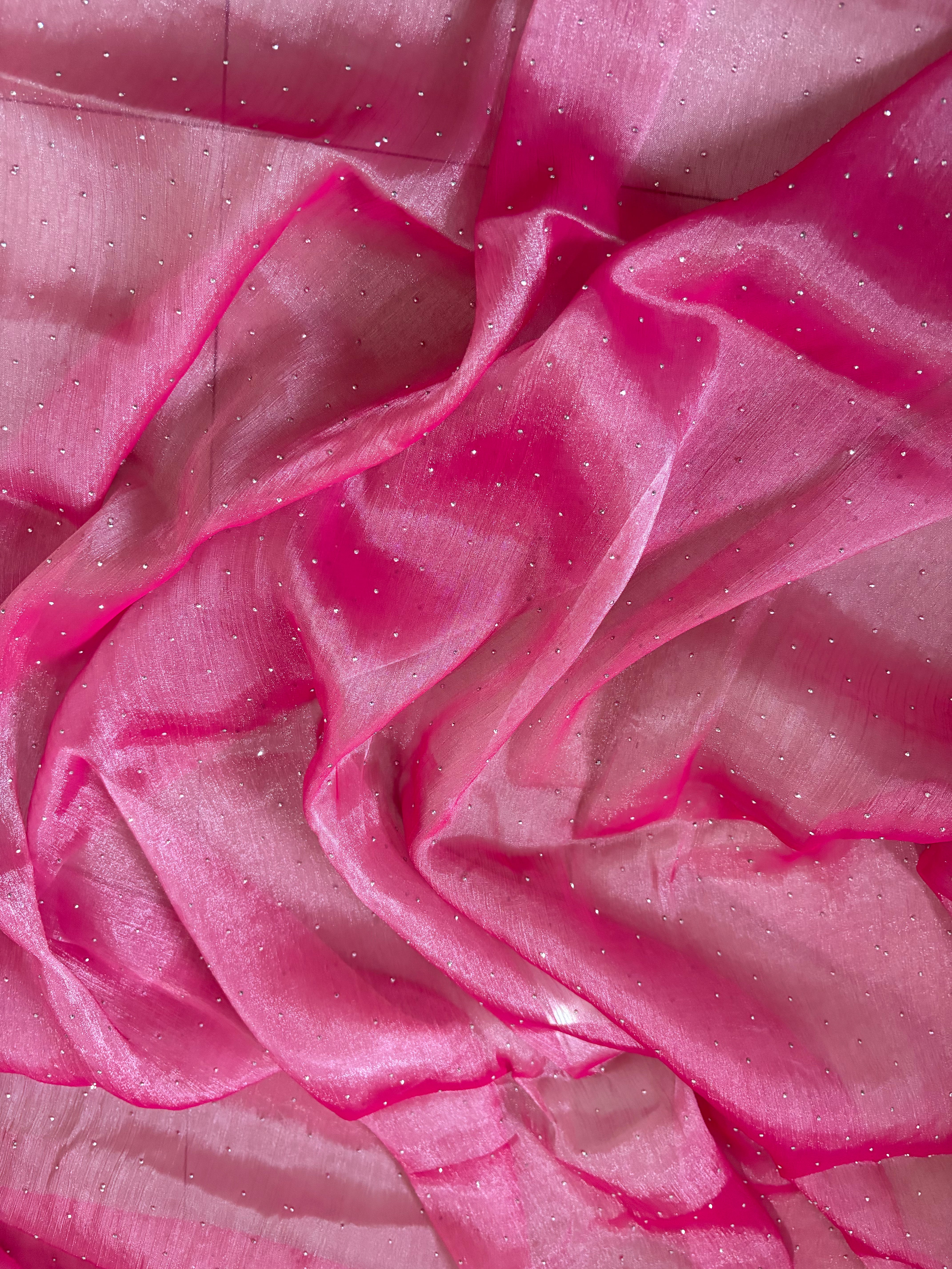 Pink Tissue Party Wear Saree