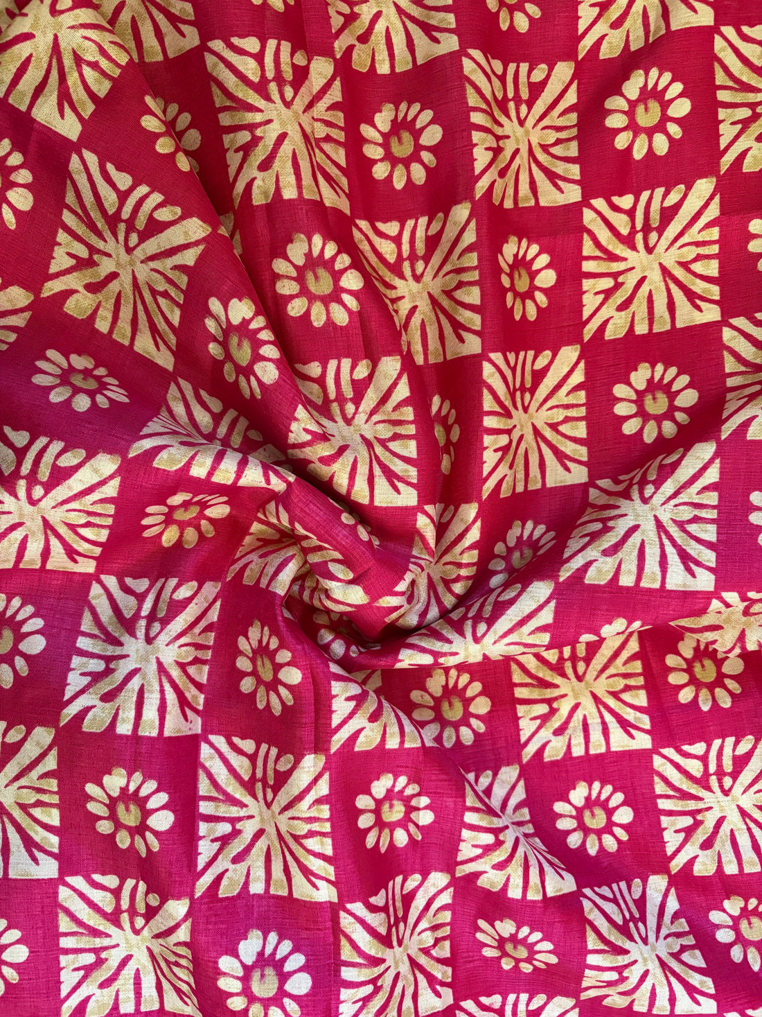 Pink Printed Dola Silk Saree