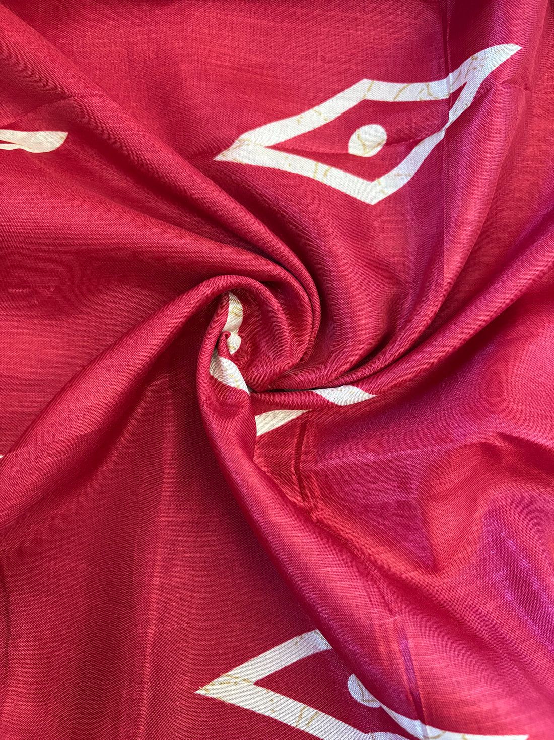 Red Printed Dola Silk Saree