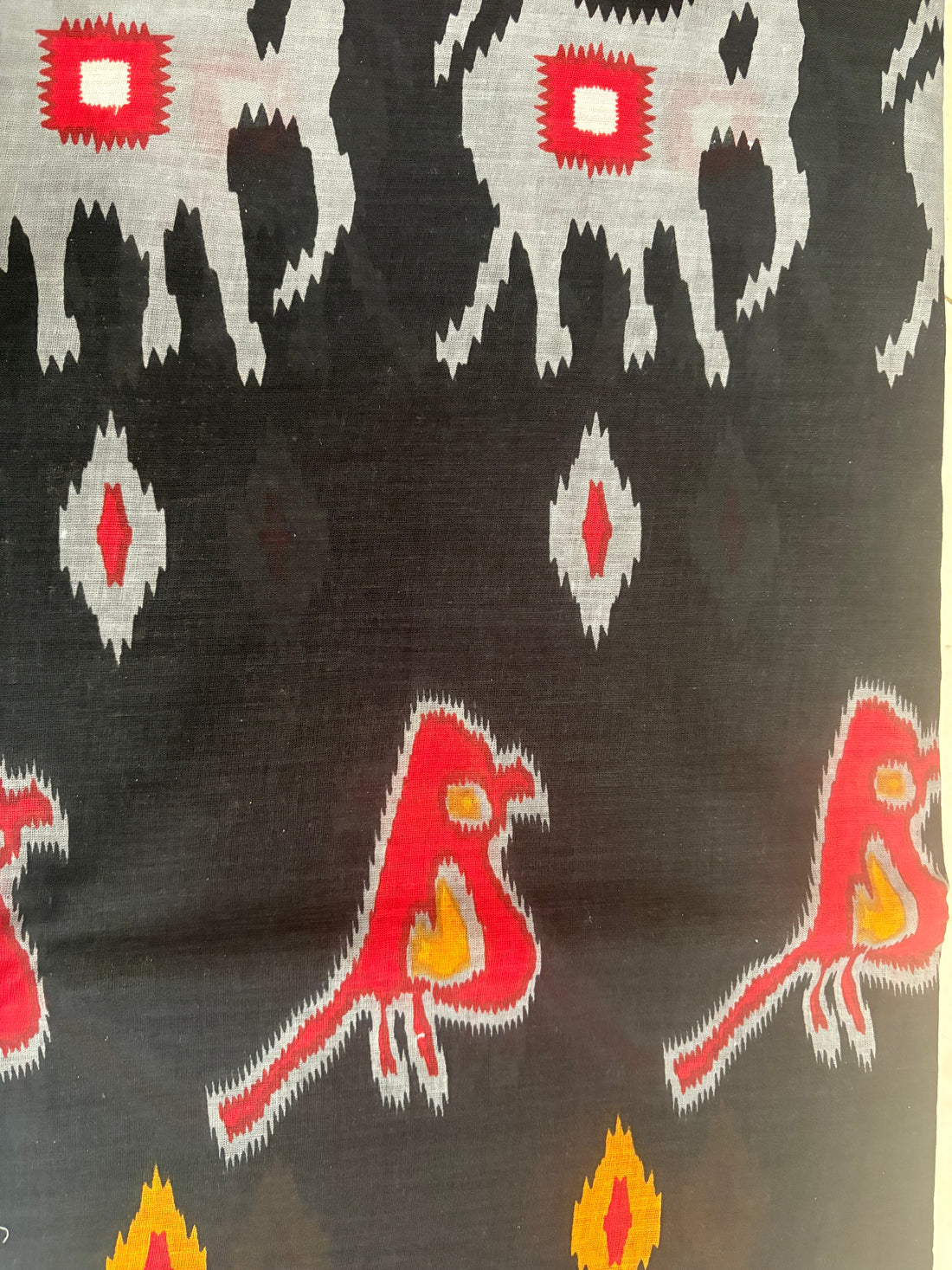 Black Printed Cotton Mulmul Saree