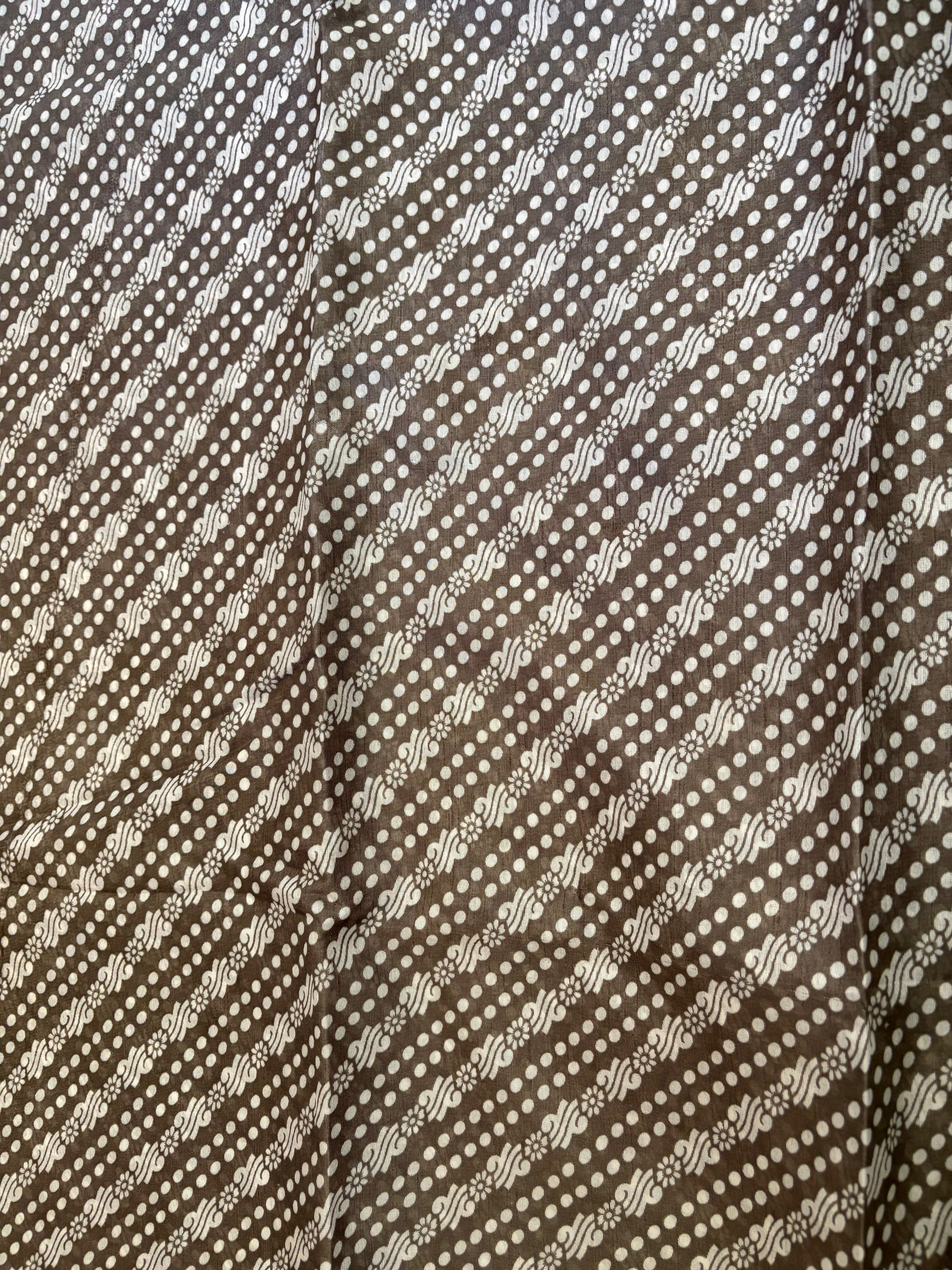 Brown Bandhani Dola Silk Saree