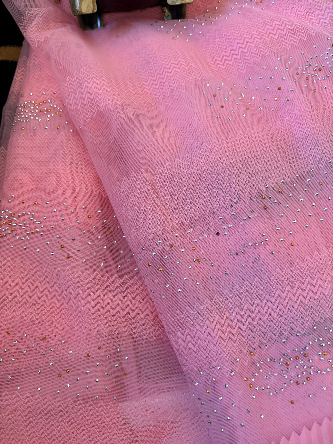 Pink Net Festive Saree