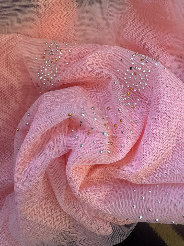 Pink Net Festive Saree