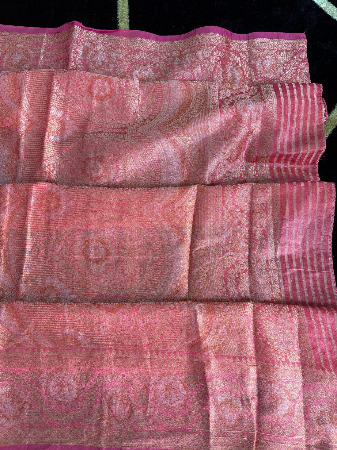 Pink soft silk festive saree