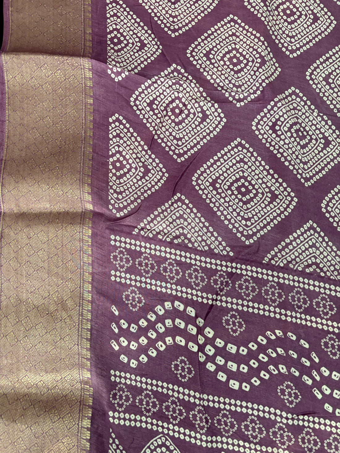 Voilet Bandhani dola silk