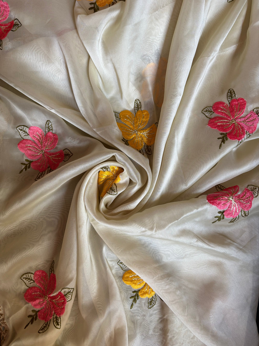 Sunburst Crimson Shibori Silk Saree