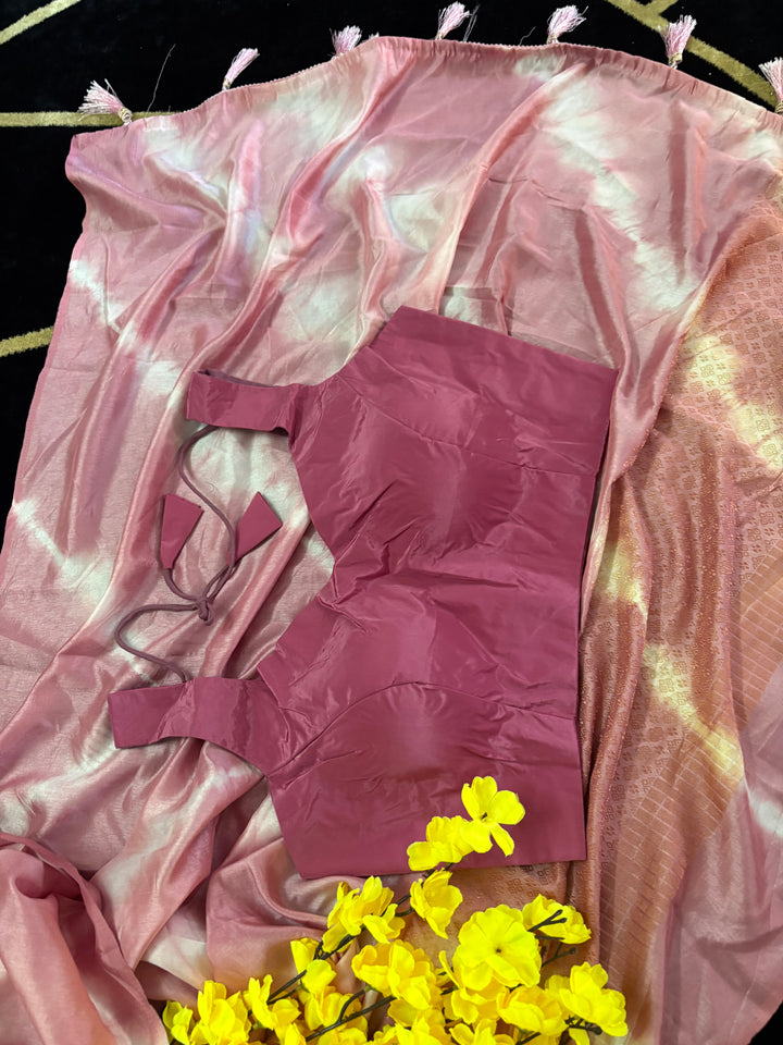 Rosewood Shibori Dola Silk Saree