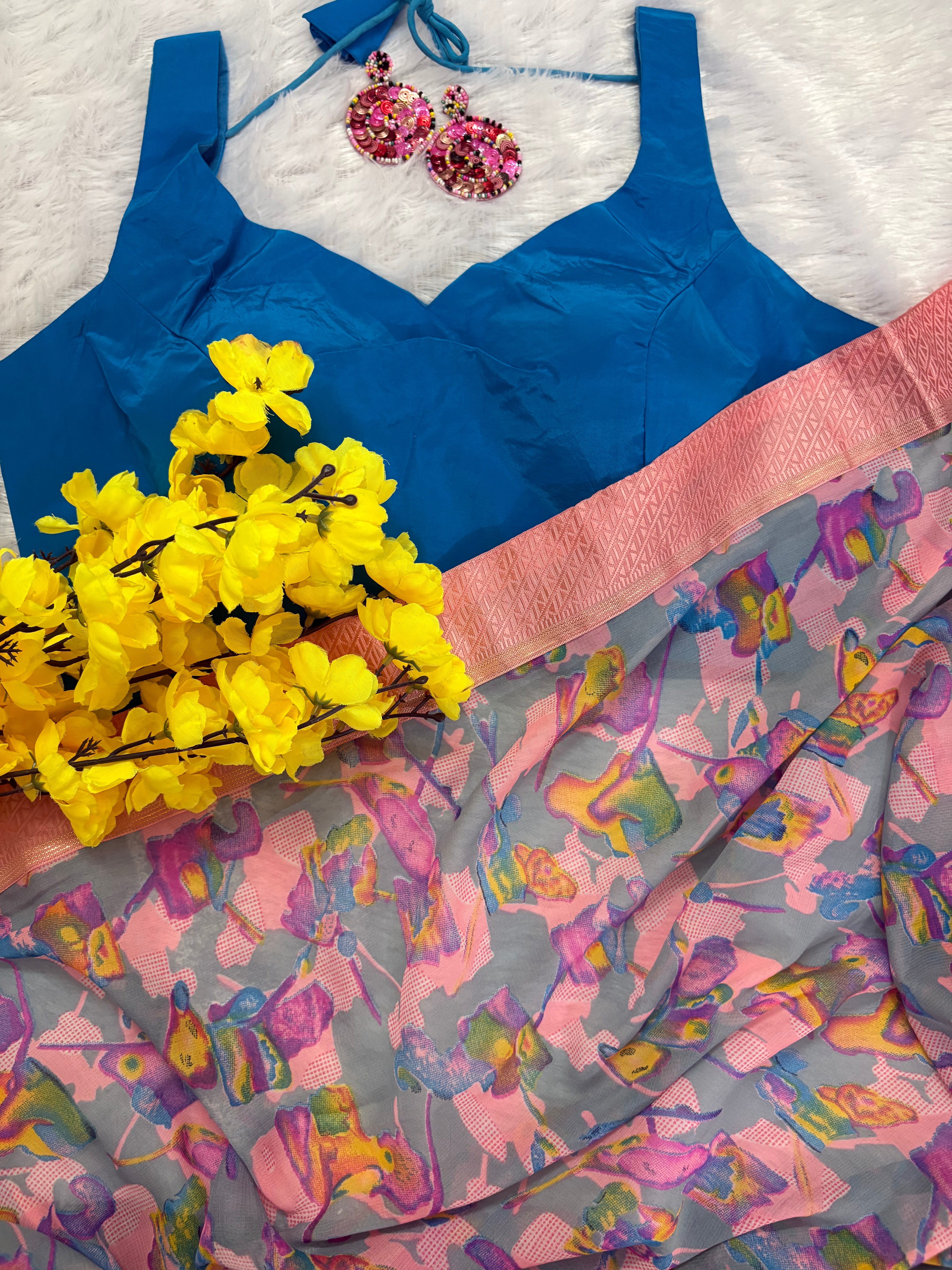 Neel Gulabo Readytowear Saree