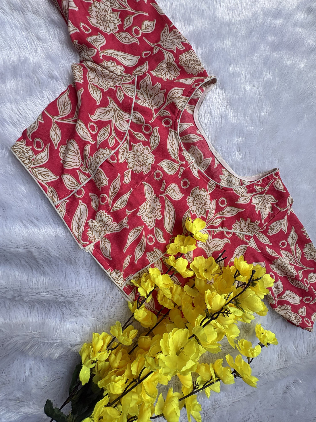 Crimson Bloom Blouse