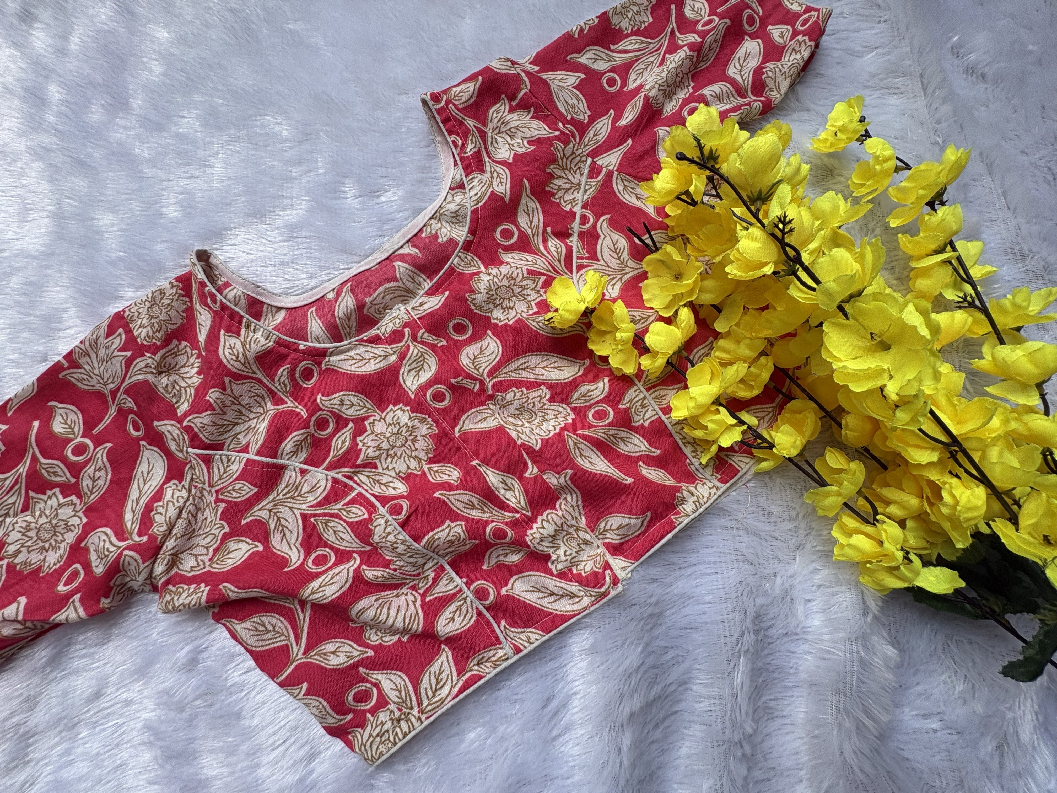 Crimson Bloom Blouse