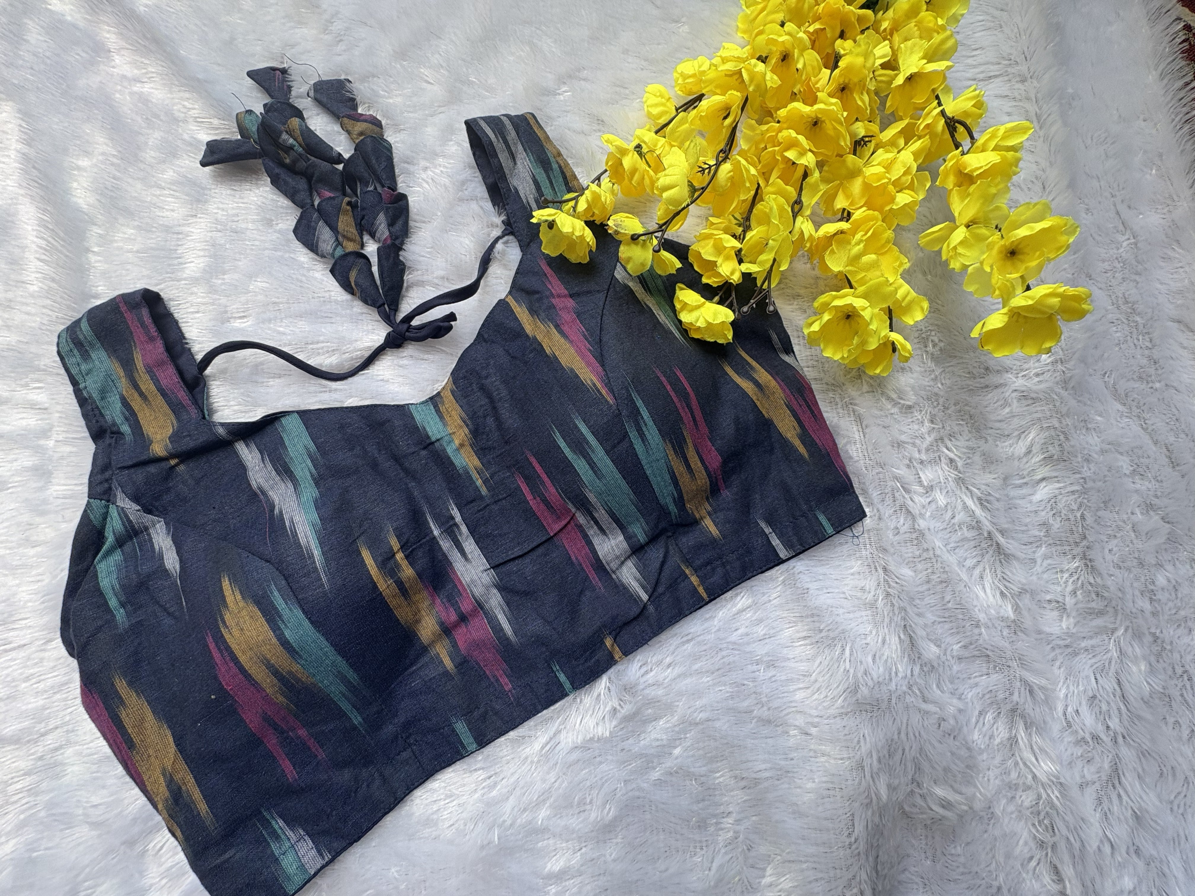 Midnight Ikat Fusion Blouse