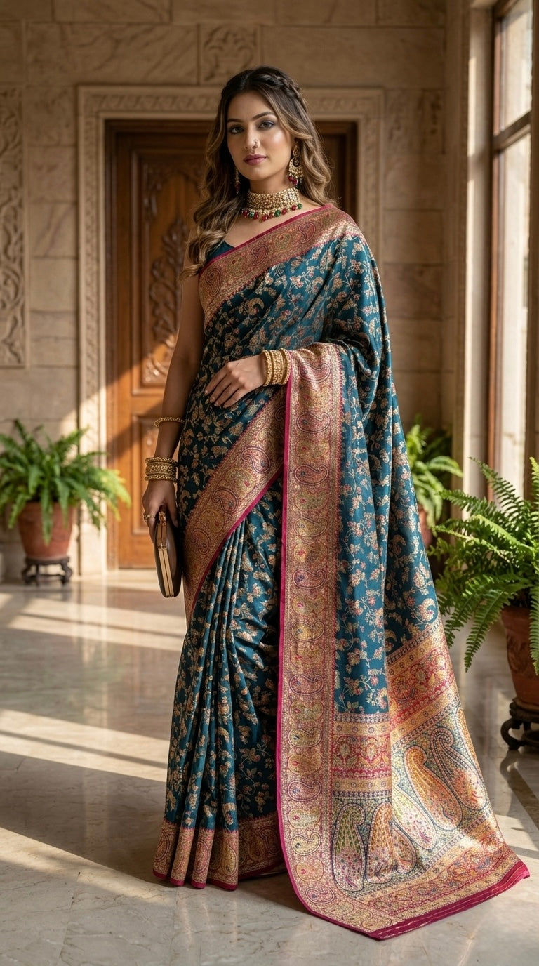 Meenakari (teal)