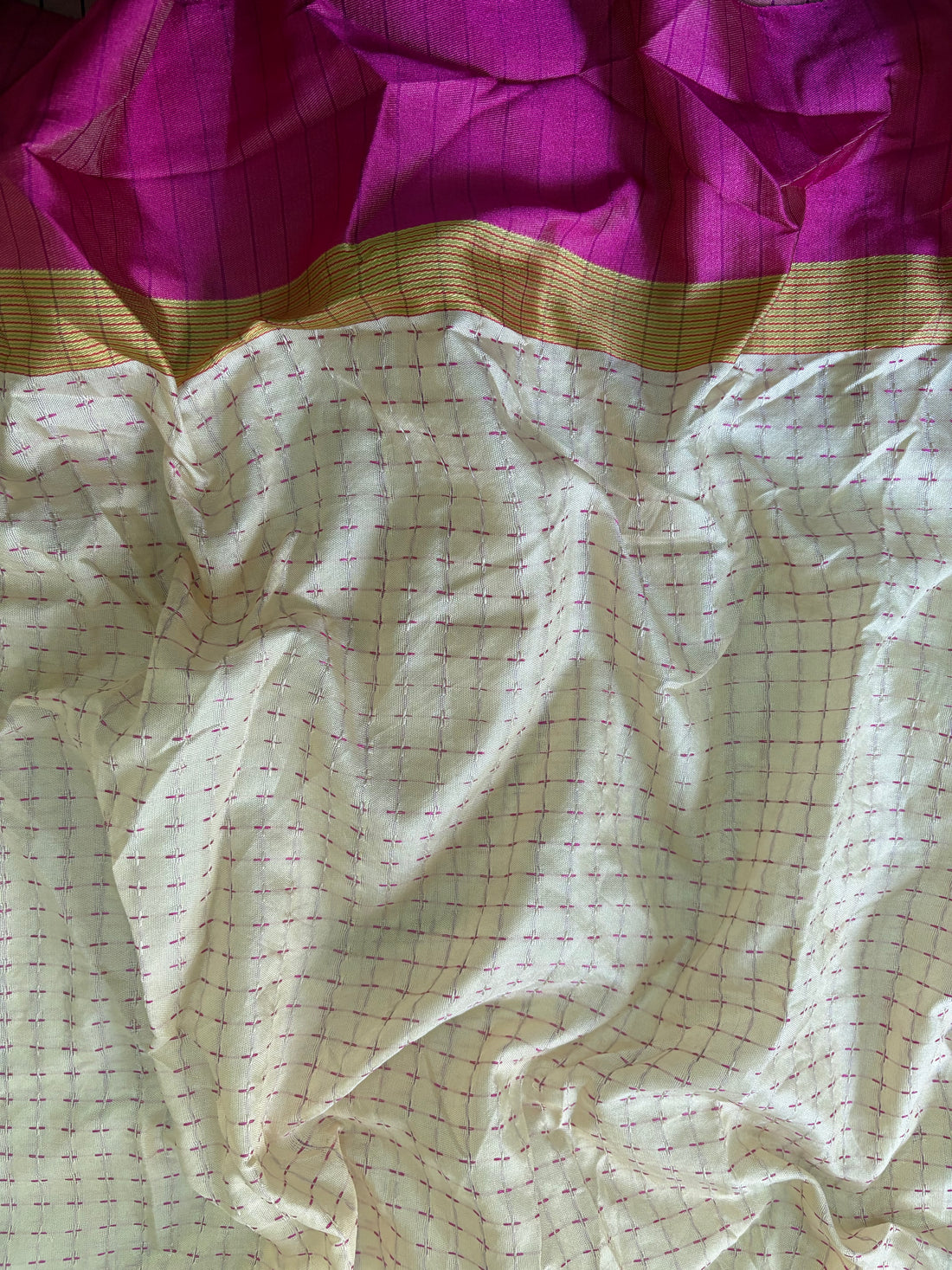 KanMani-South Silk (Cream & Pink)