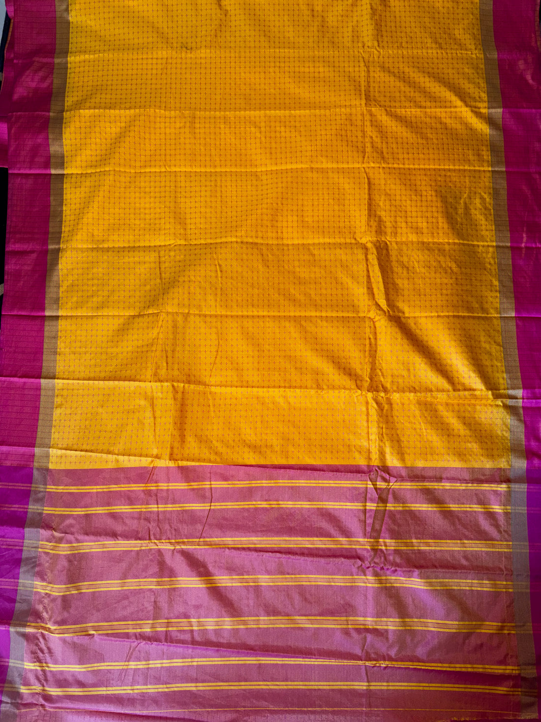 KanMani-South Silk (Mustard Yellow & Pink)