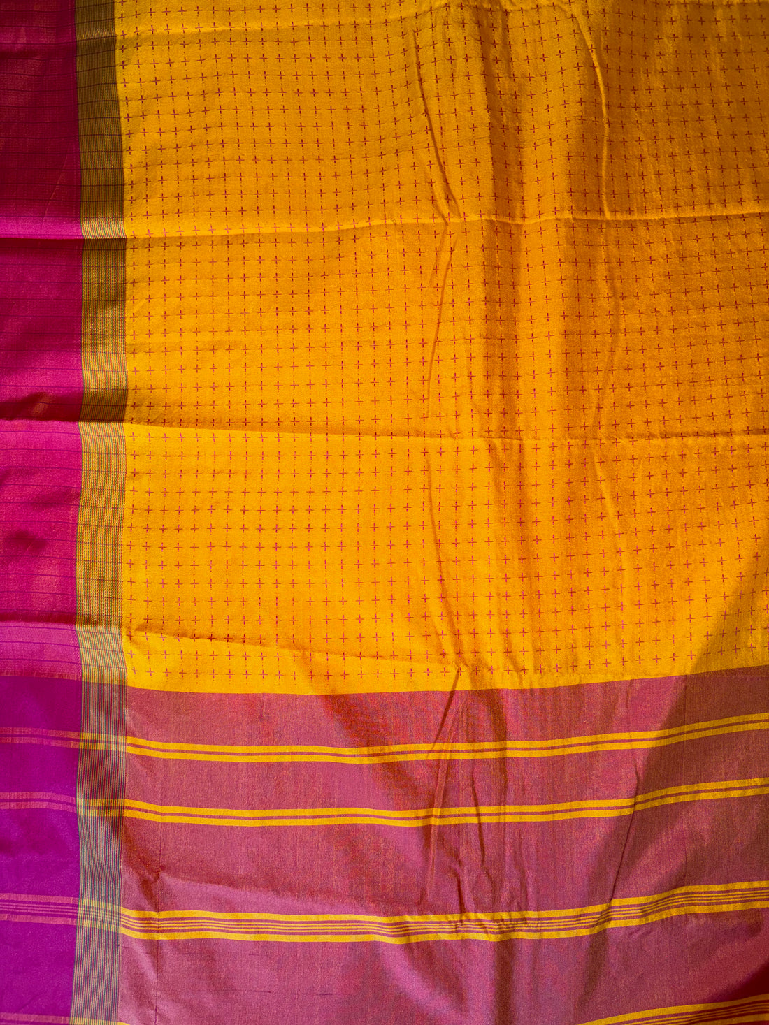 KanMani-South Silk (Mustard Yellow & Pink)