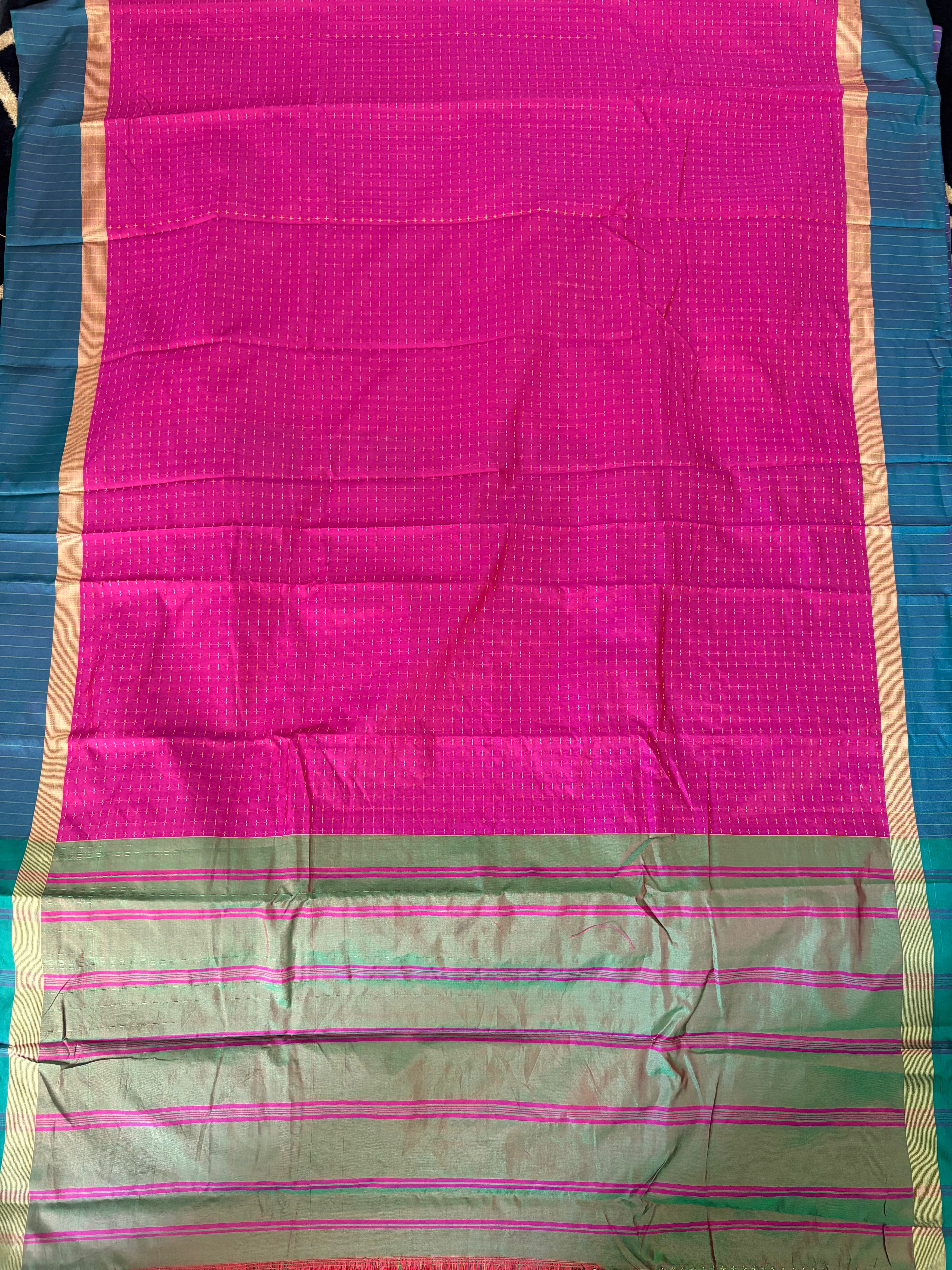KanMani-South Silk (Rani & Green)