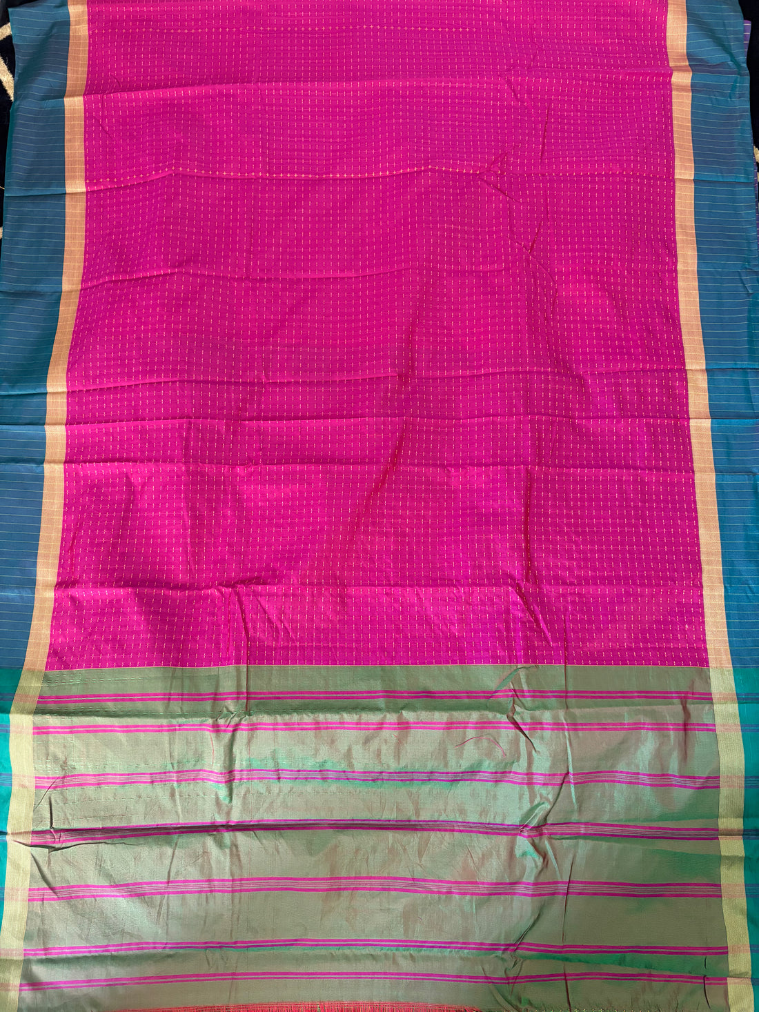 KanMani-South Silk (Rani & Green)