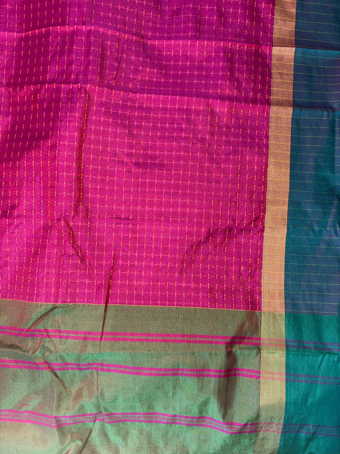 KanMani-South Silk (Rani & Green)