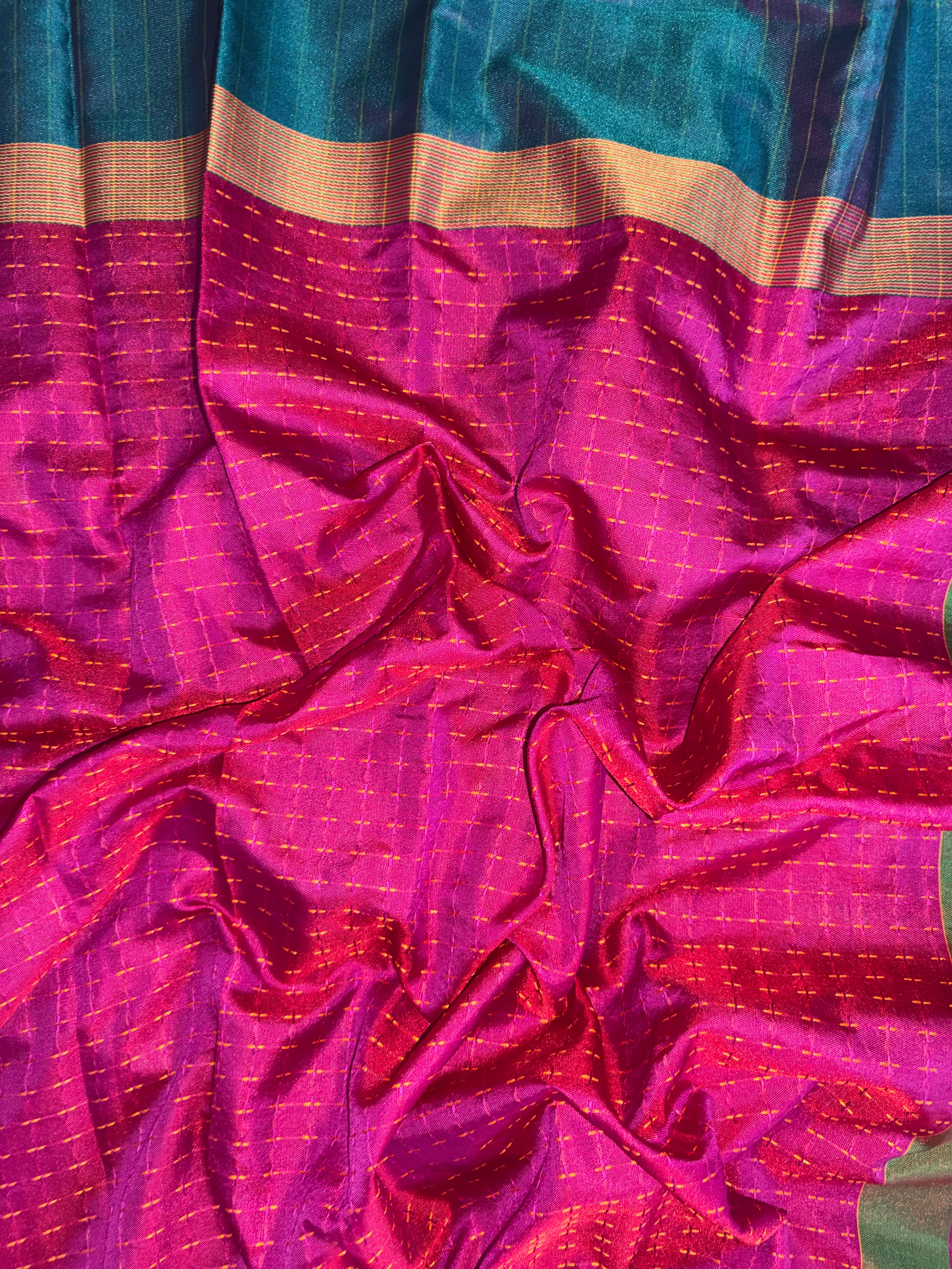 KanMani-South Silk (Rani & Green)