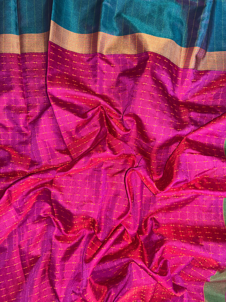 KanMani-South Silk (Rani & Green)