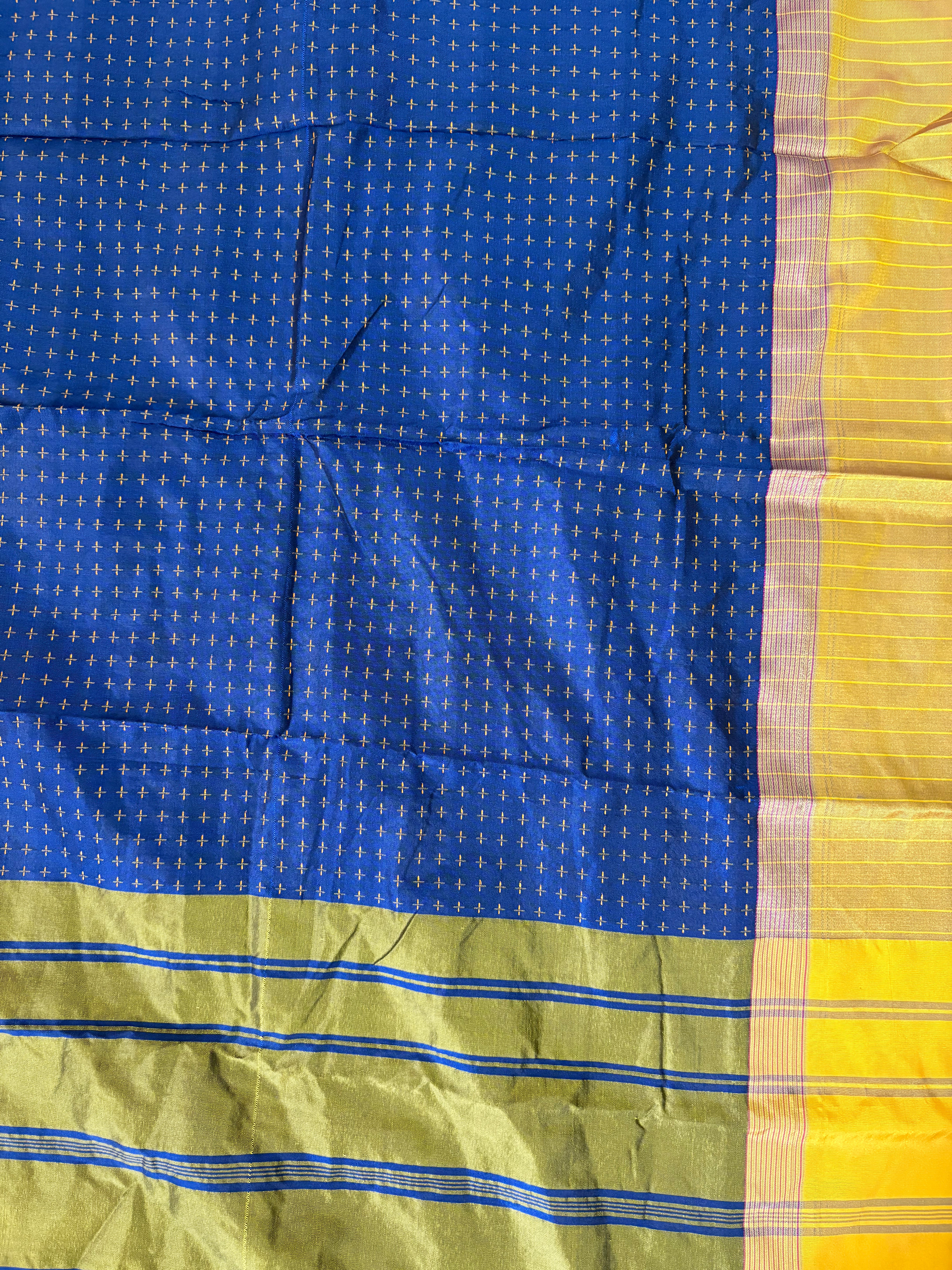 KanMani-South Silk (Navy Blue & Yellow)