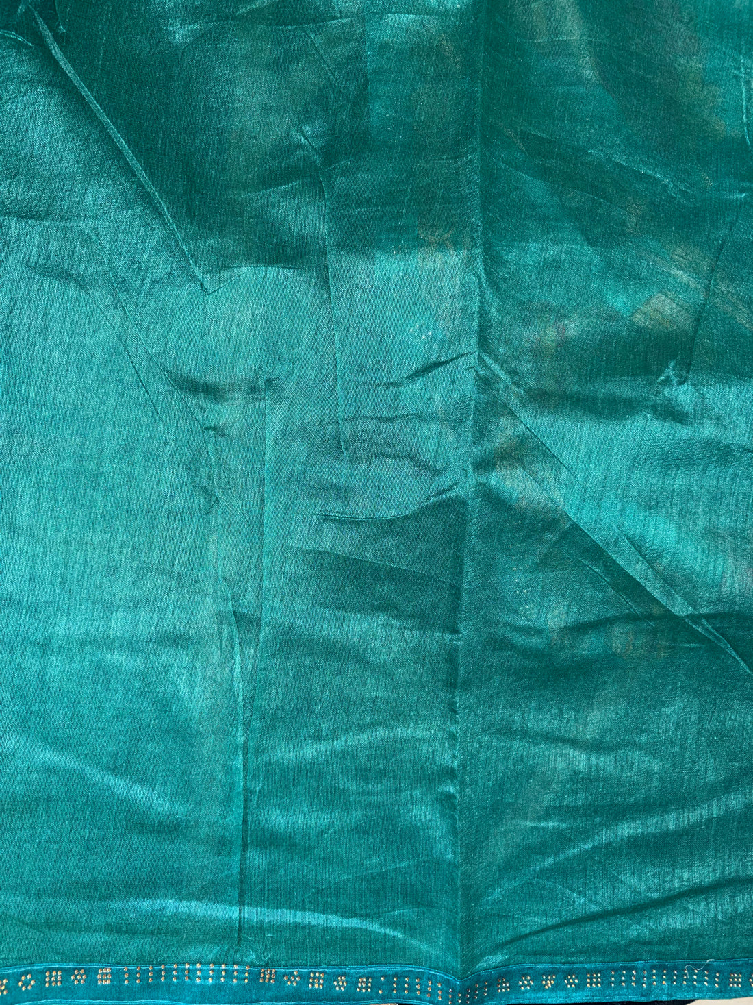 Bandhani-Chiffon Silk (Teal Blue)