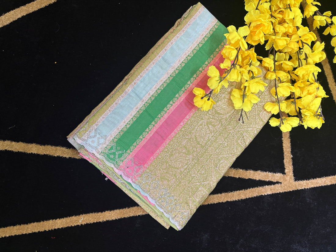 Shatarangi-cotton jari (Multi Colored)