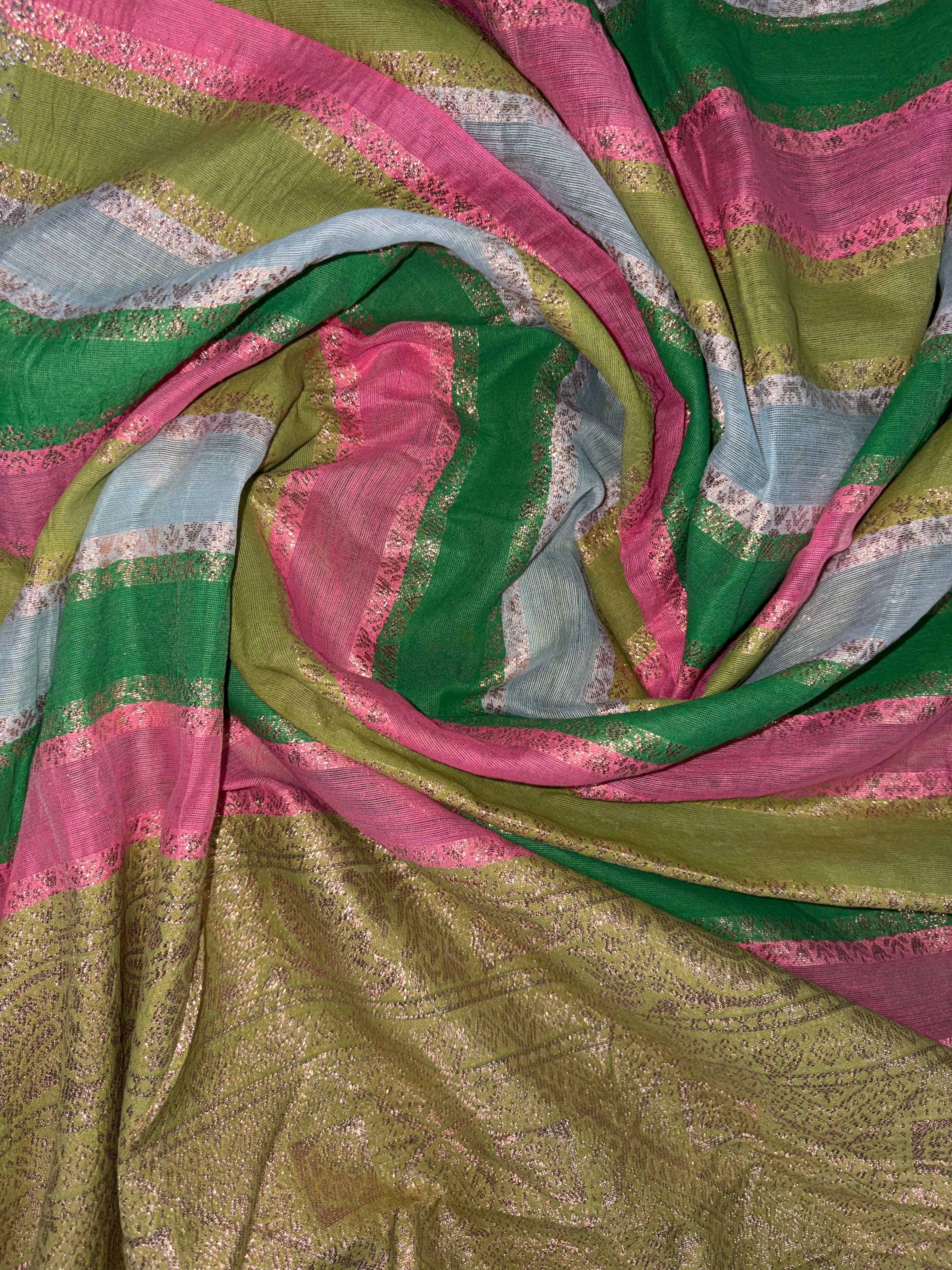 Shatarangi-cotton jari (Multi Colored)