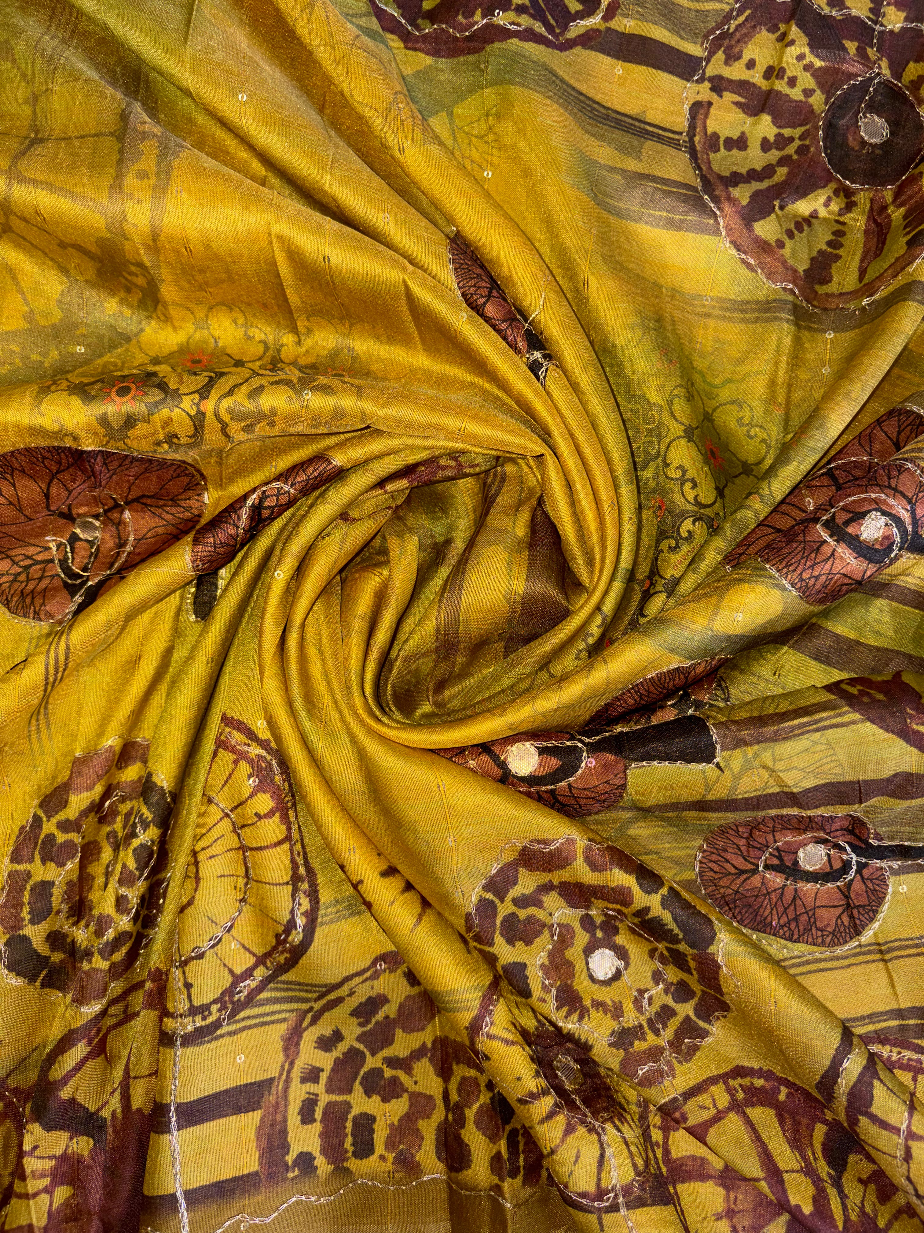 Maya-Chiffon Silk (Mustard)