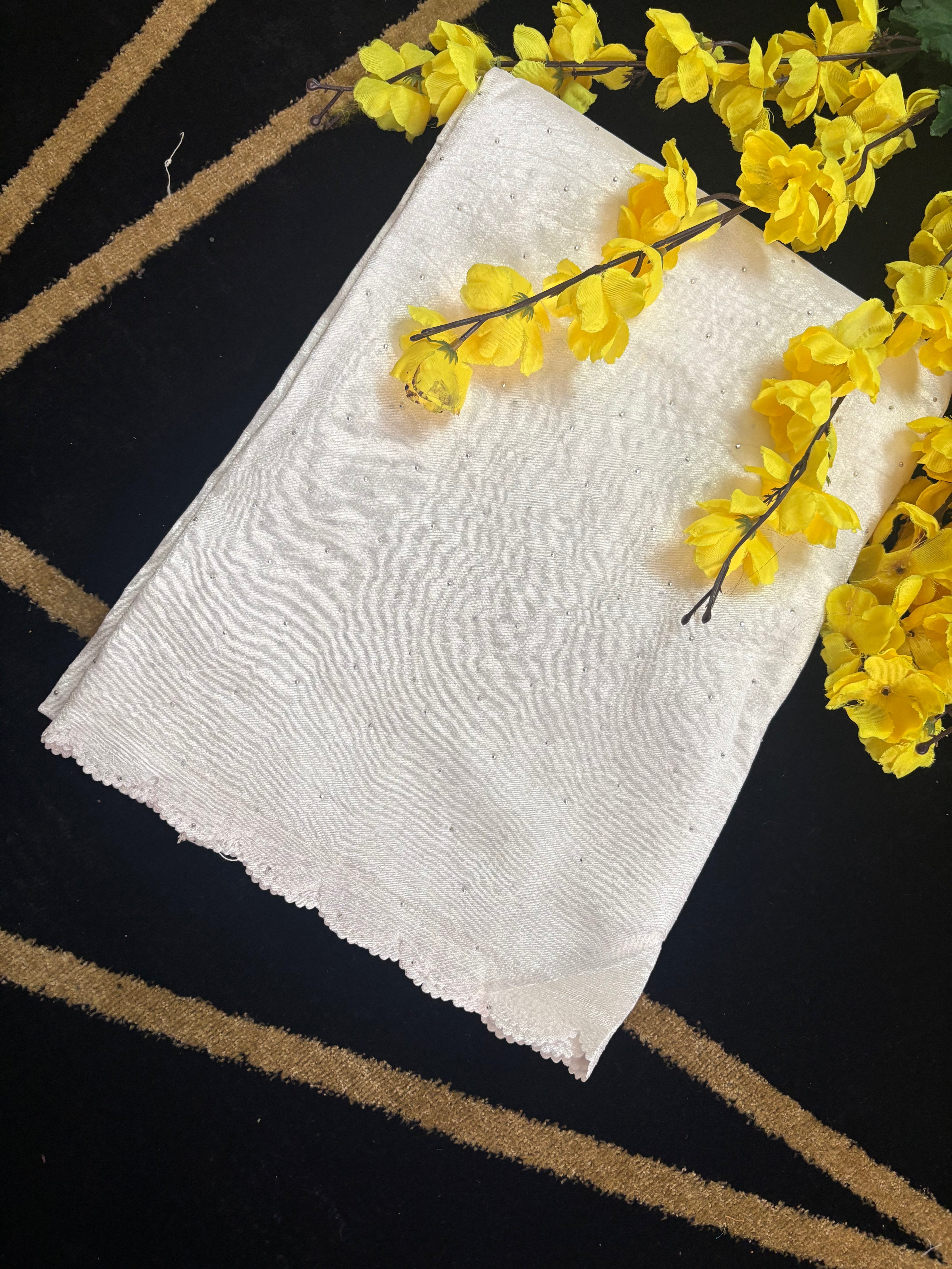 Shweta-Chiffon Silk (Elegant White)