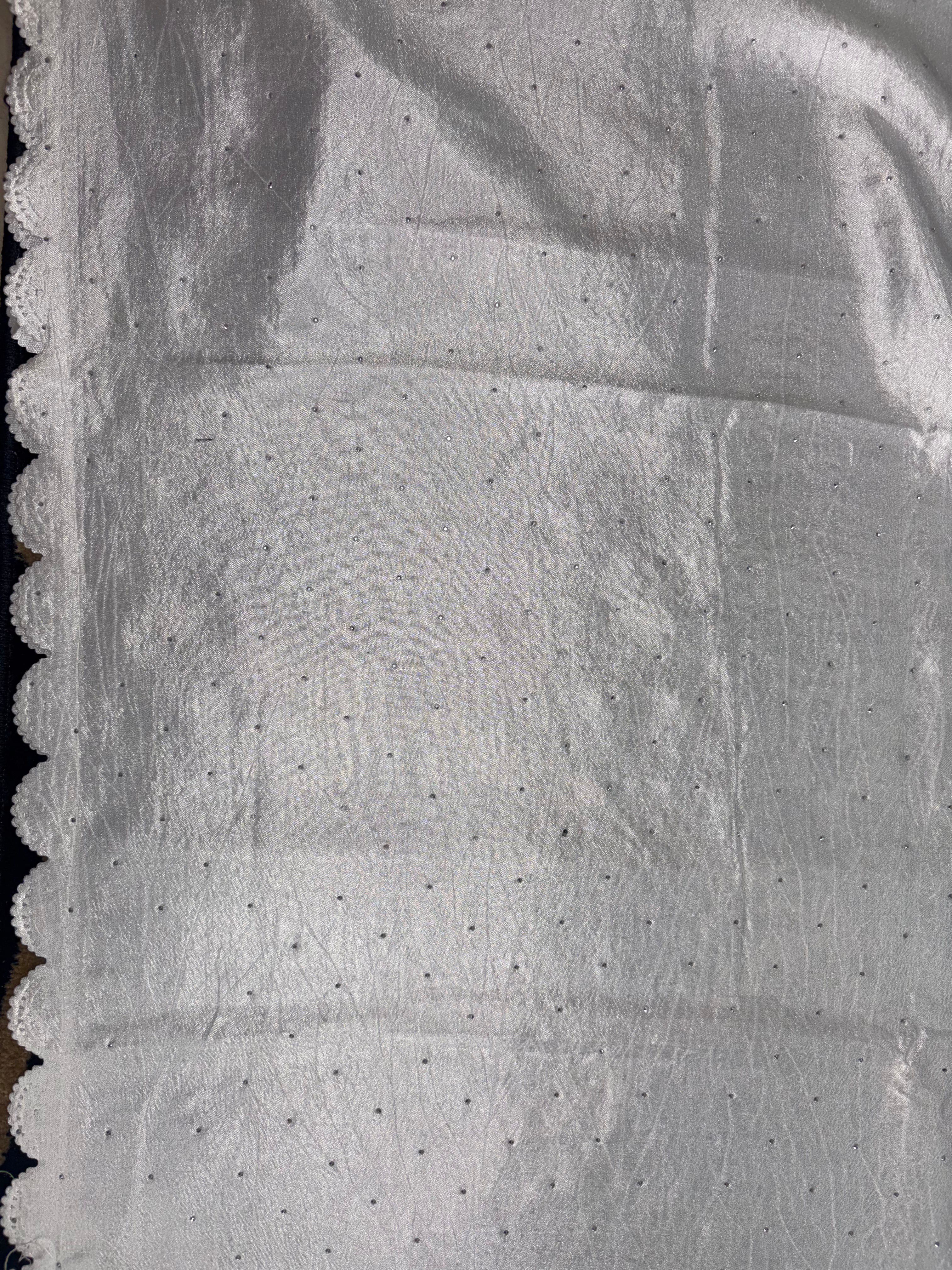 Shweta-Chiffon Silk (Elegant White)