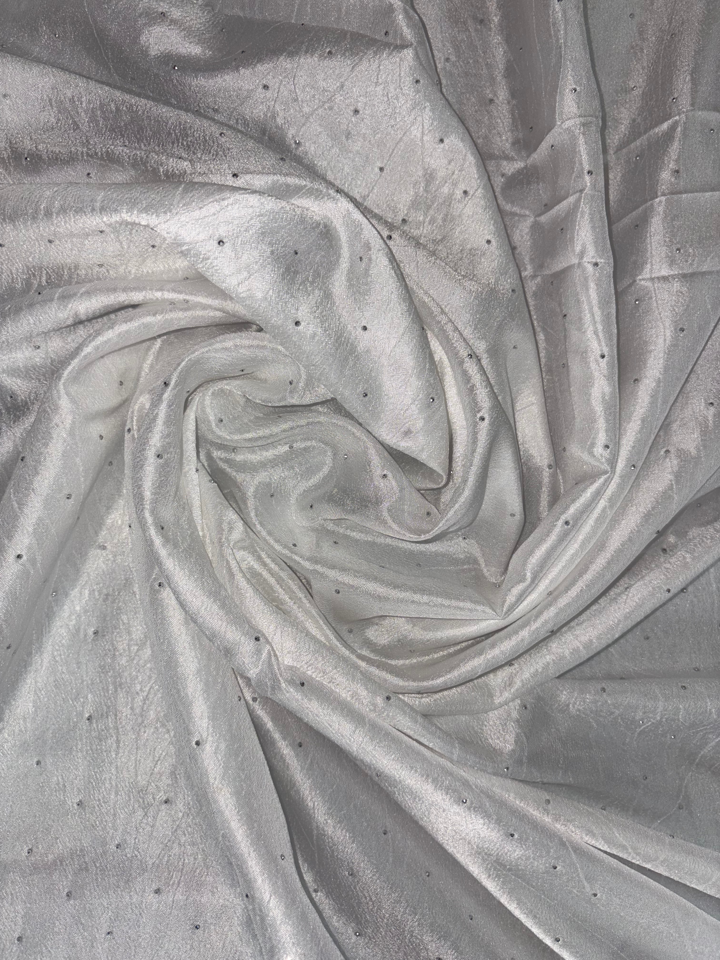 Shweta-Chiffon Silk (Elegant White)