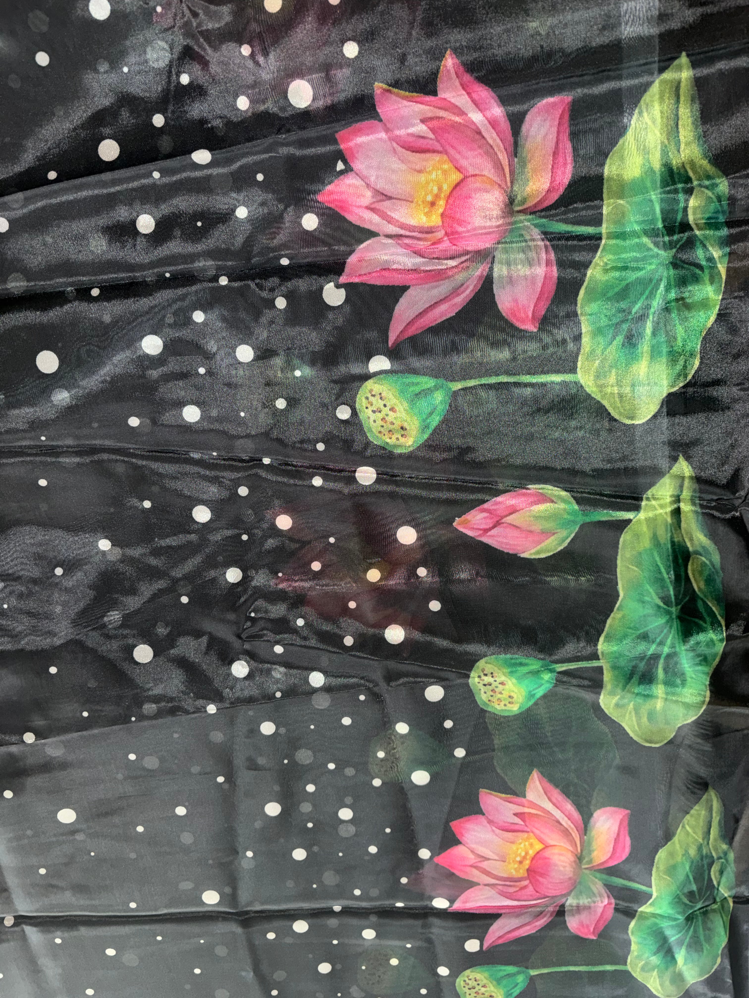 Monika- Organza ( Deep Black)