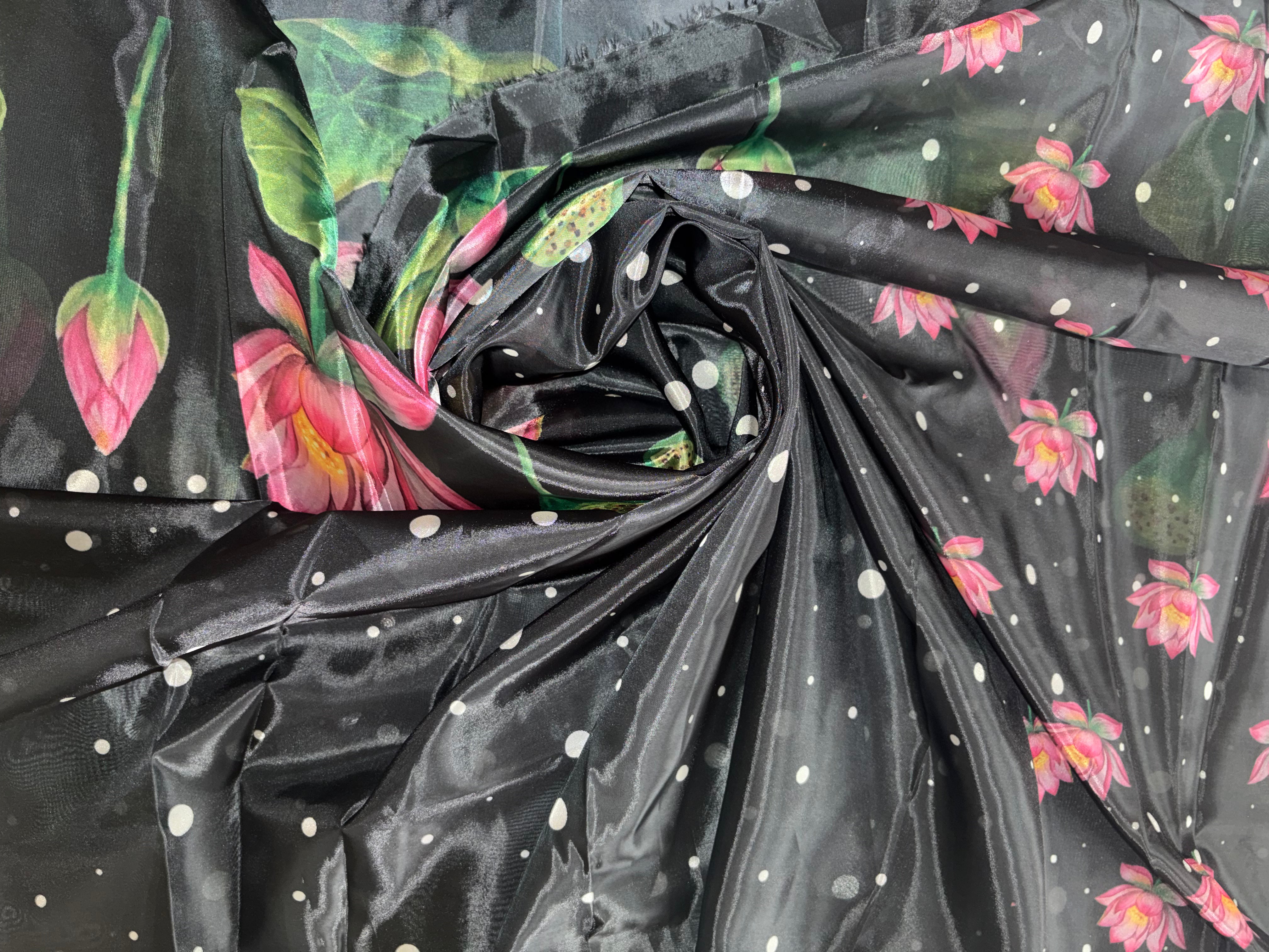 Monika- Organza ( Deep Black)