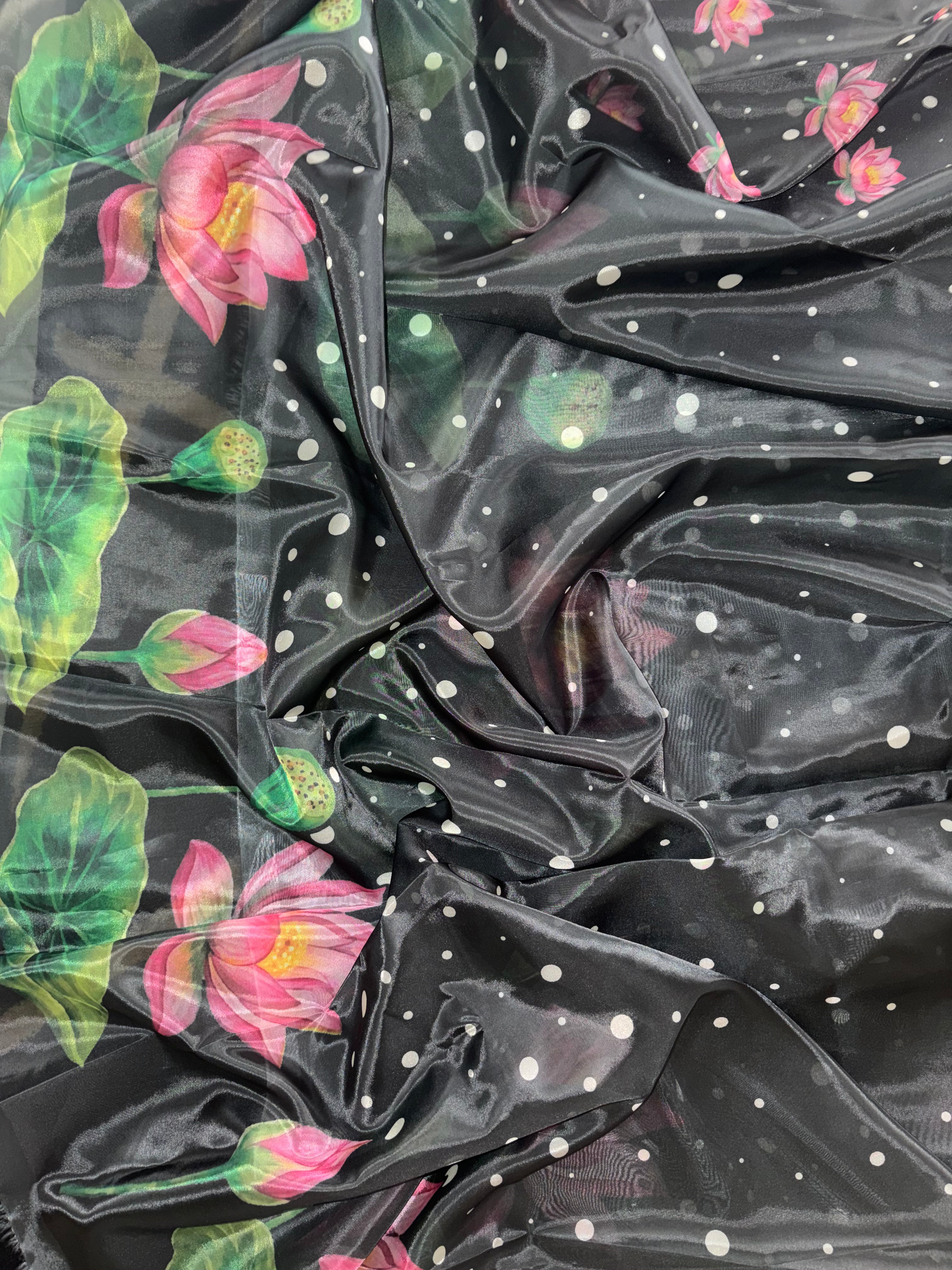 Monika- Organza ( Deep Black)