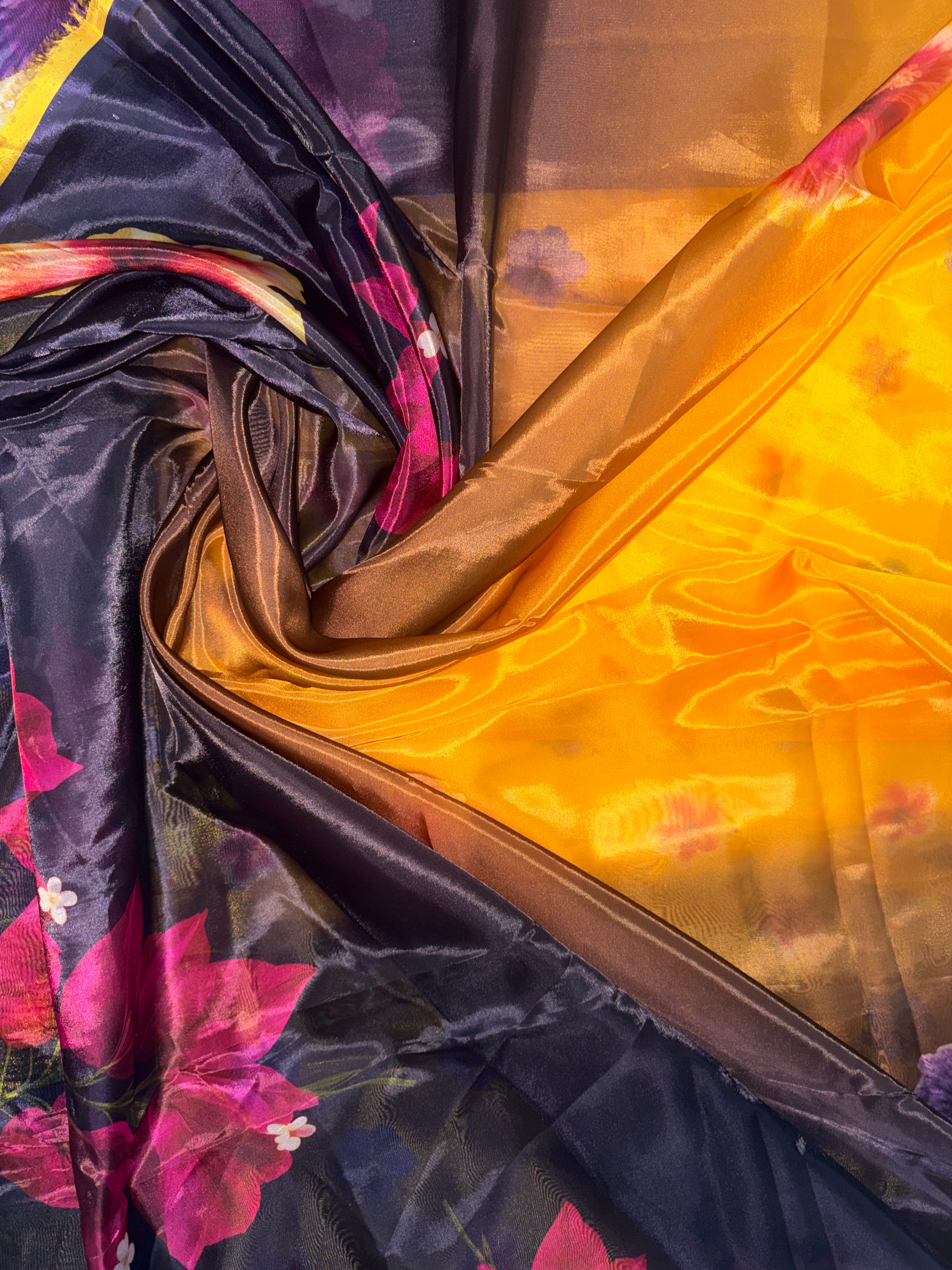 Ramola- Organza (Yellow & Deep Plum)