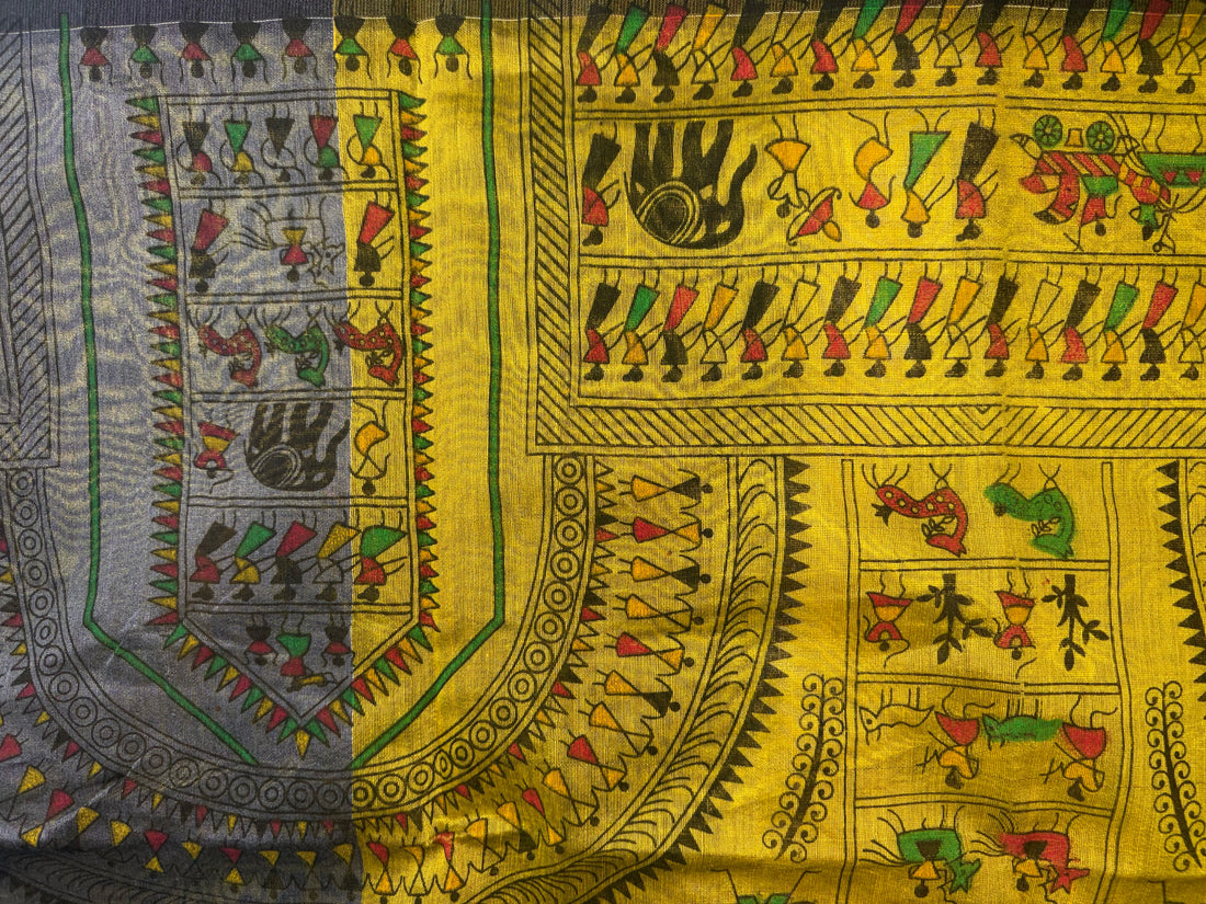 Khadi Cotton (Vibrant mustard yellow)