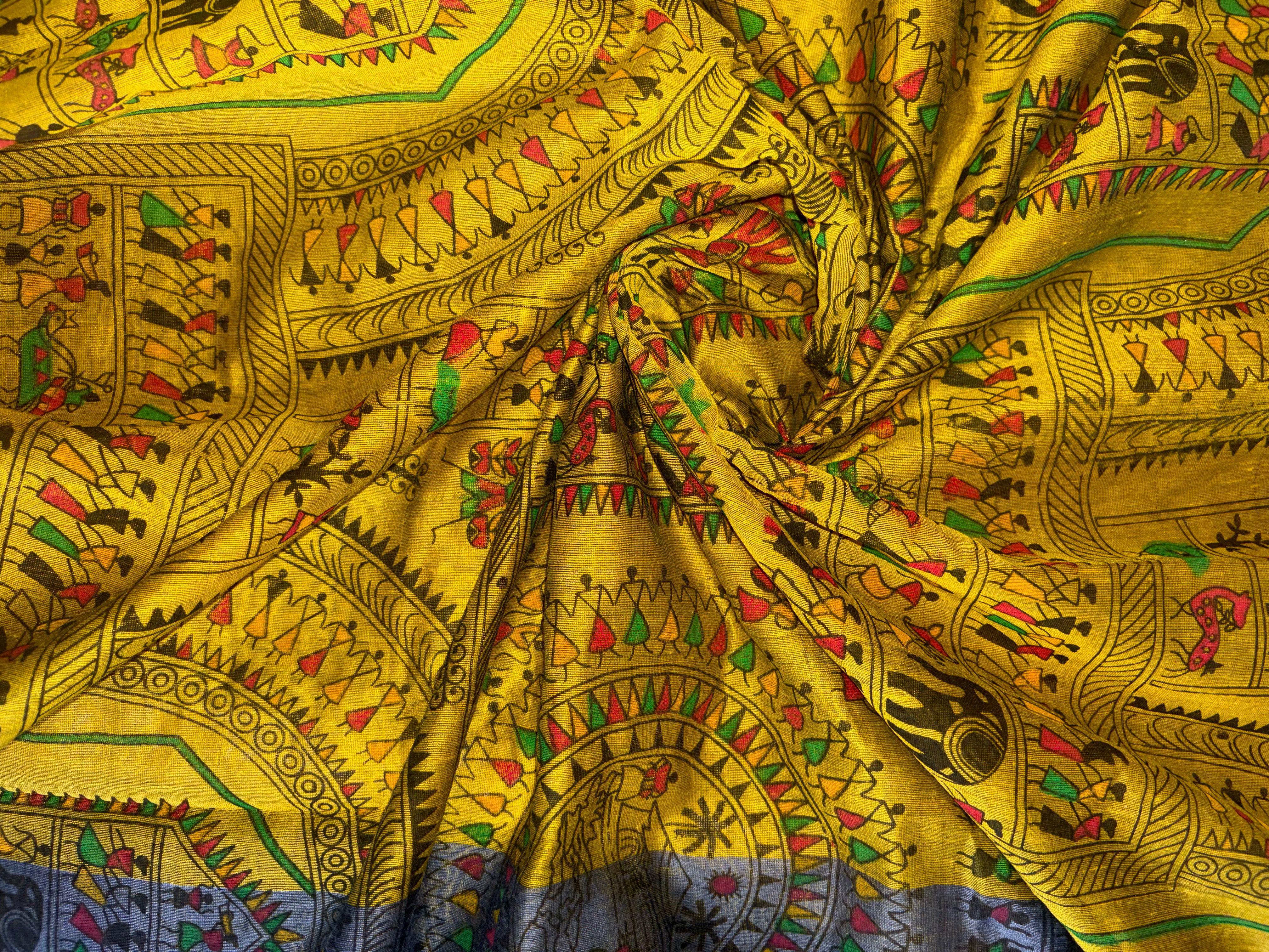 Khadi Cotton (Vibrant mustard yellow)