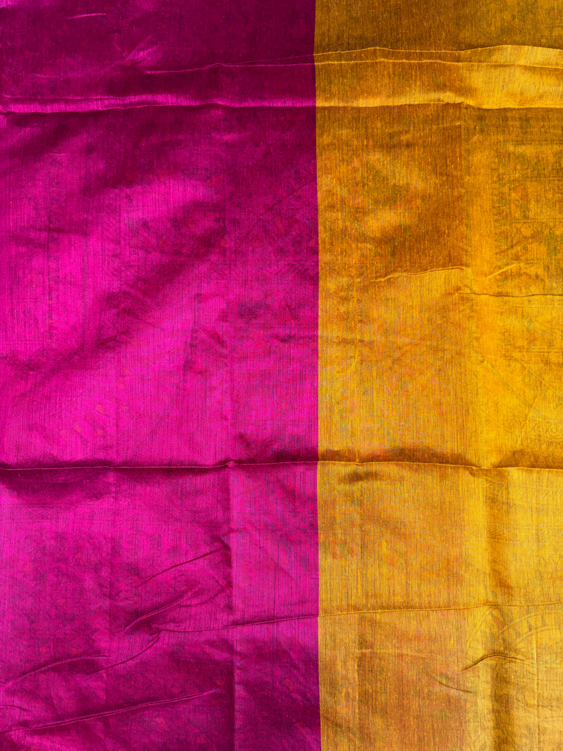 Khadi Cotton ( Magenta & Mustard Yellow)