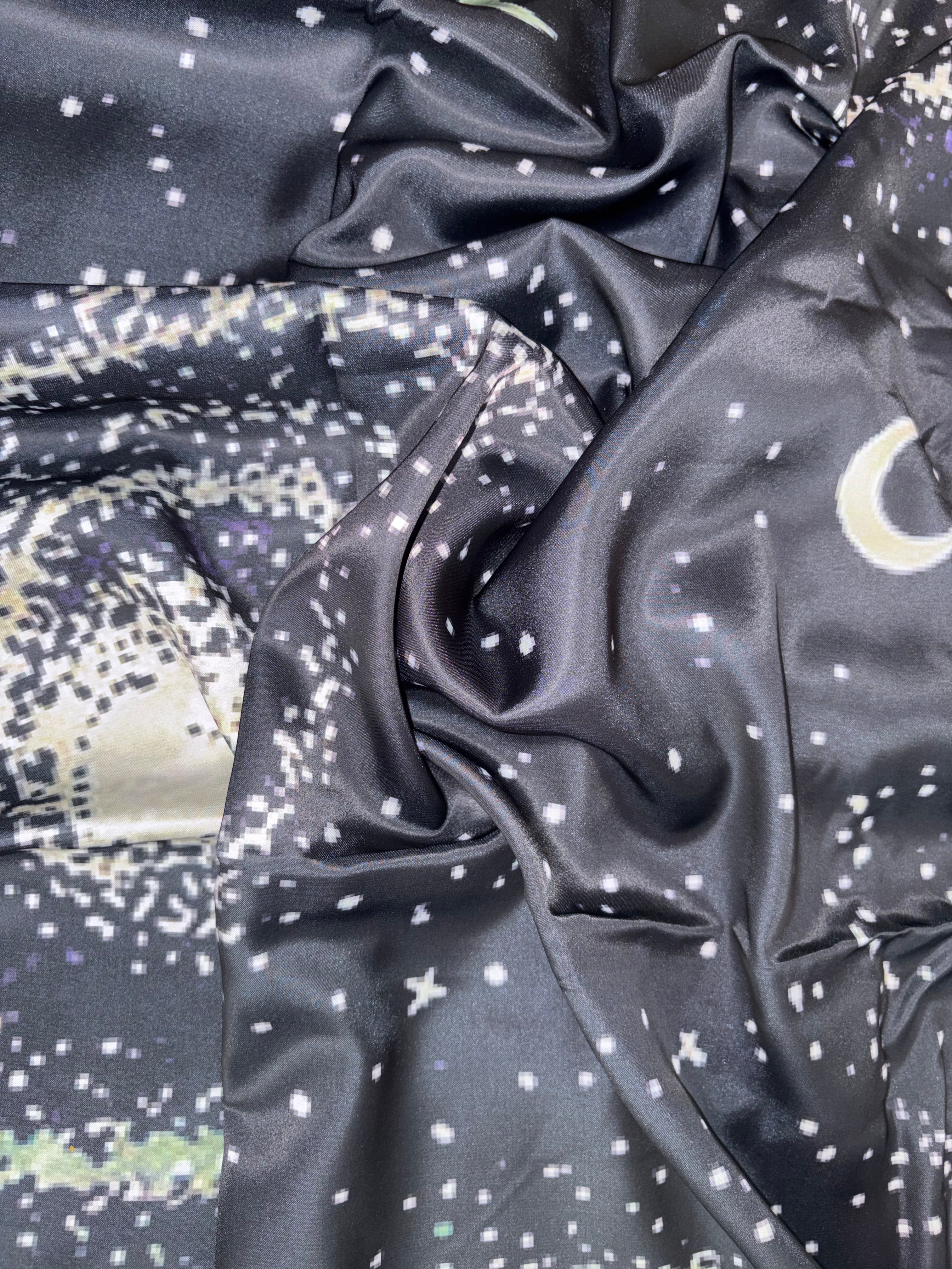 Galaxy- Premium Swiss Satin (Deep Black)