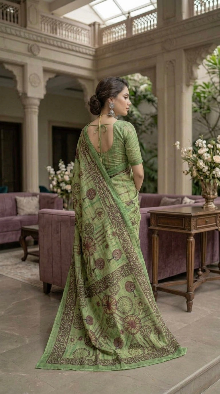 Maya-Chiffon Silk (Sage Green)