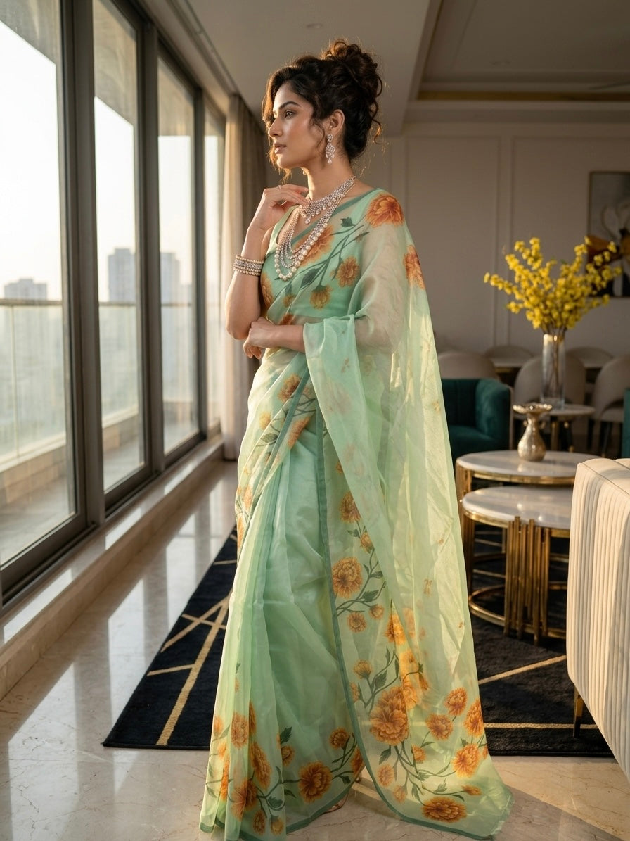 Komolika- Organza (Mint Green)