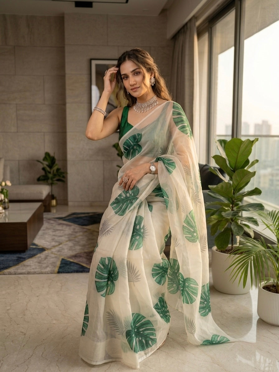 Jigyasa- Organza (Lush Green)